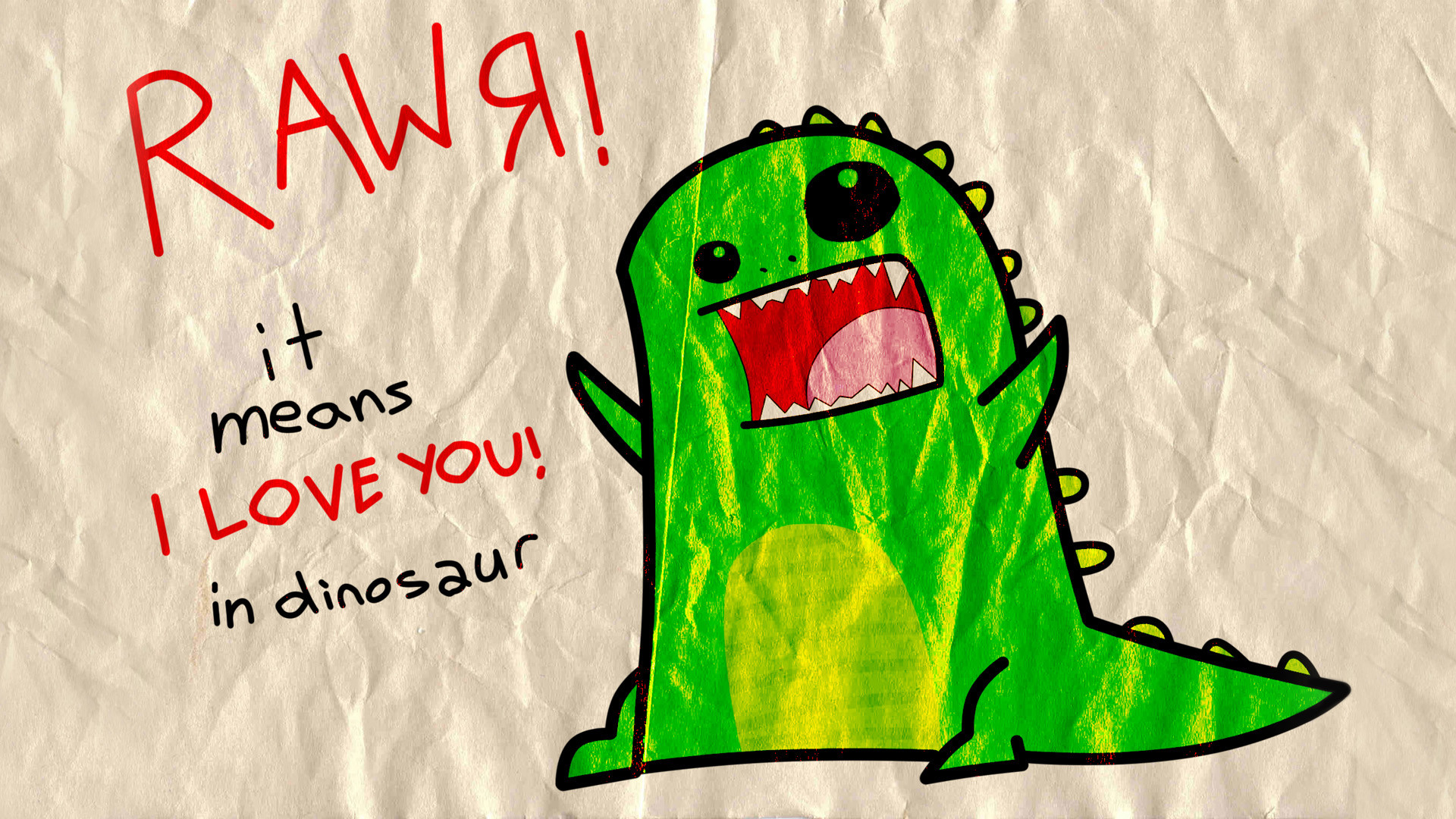 1920x1080 Dinosaur Wallpaper #2: Rawr Means I Love You In Dinosaur