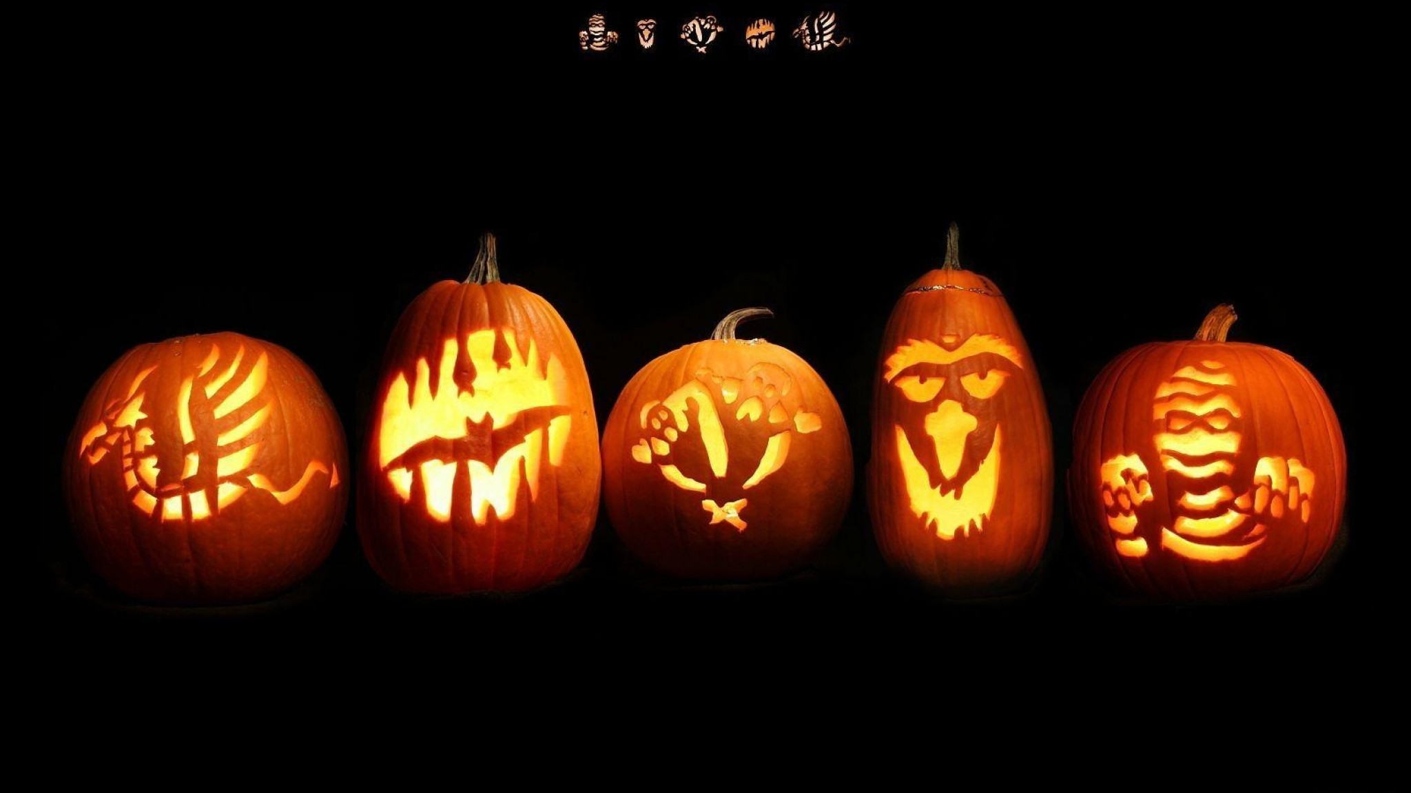 2048x1152 Full Size of Uncategorized: Halloween Holiday Pumpkin Faces Lights Signs  Black Background 37698  Uncategorized ...