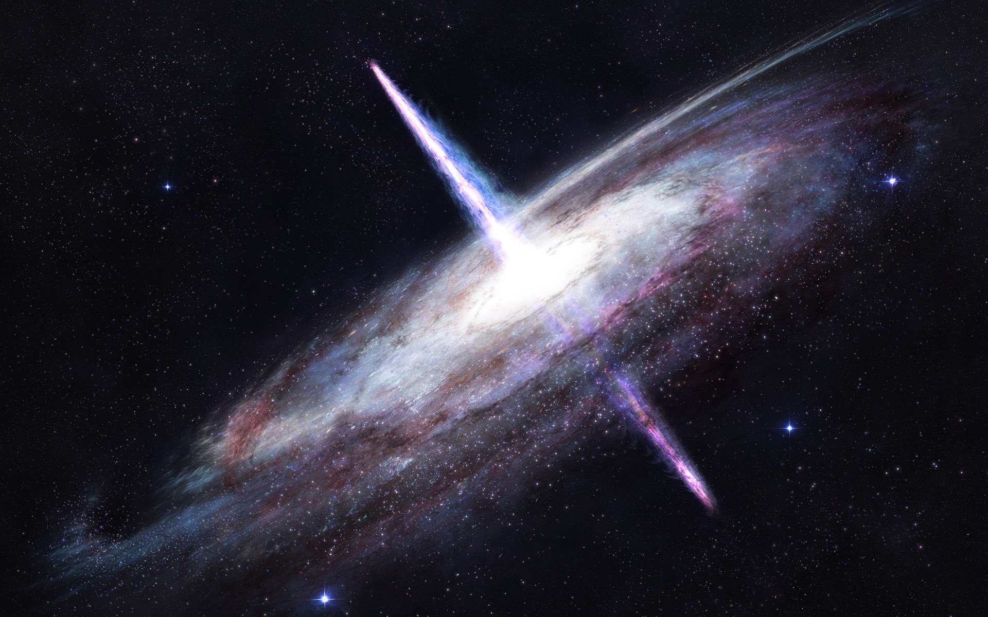 1920x1200 Sci Fi - Quasar Space Galaxy Spiral Galaxy Wallpaper
