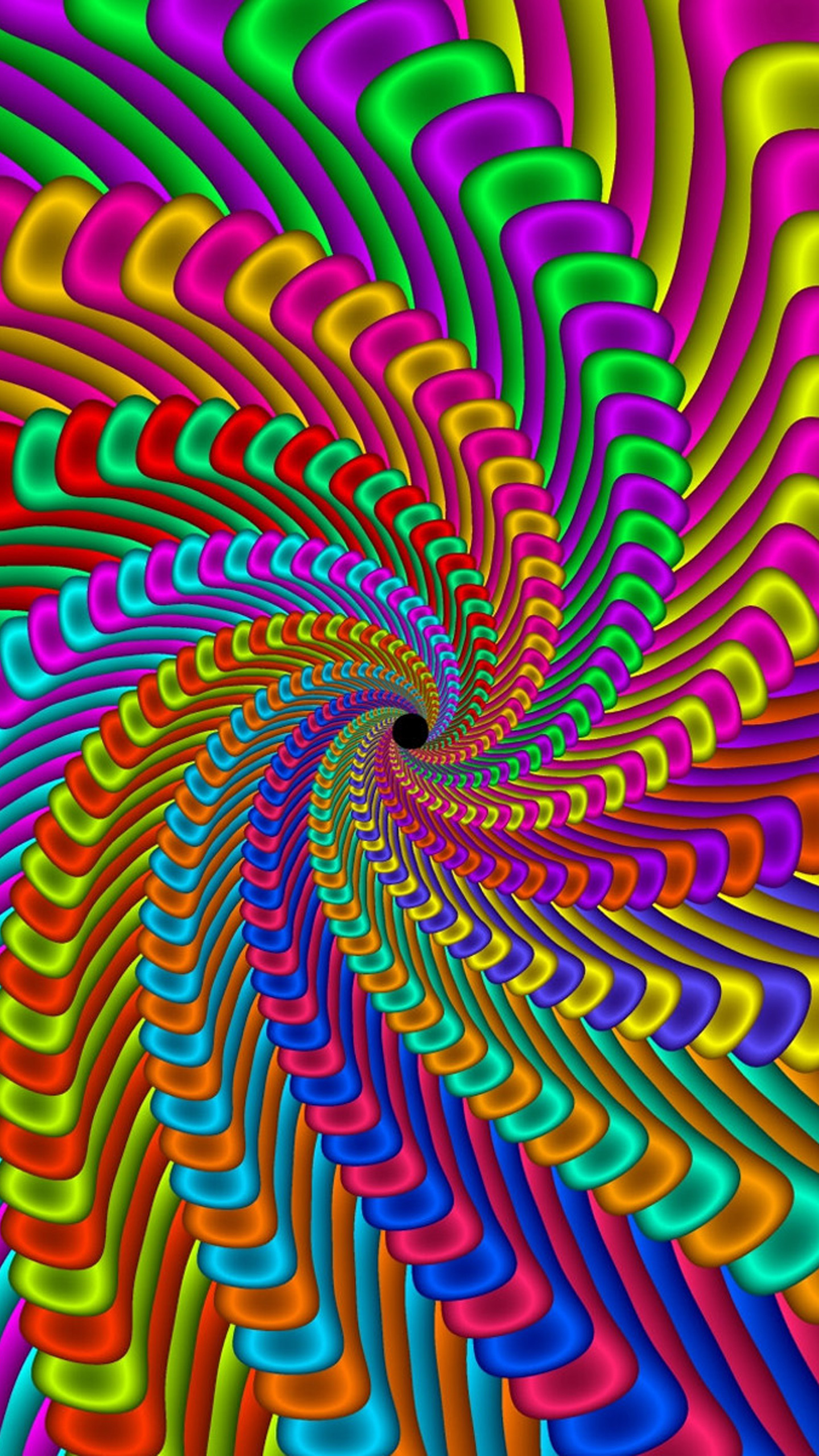 1440x2560 ... Colorful 3D Spirals Galaxy S6 Wallpaper () Psychedelic ...