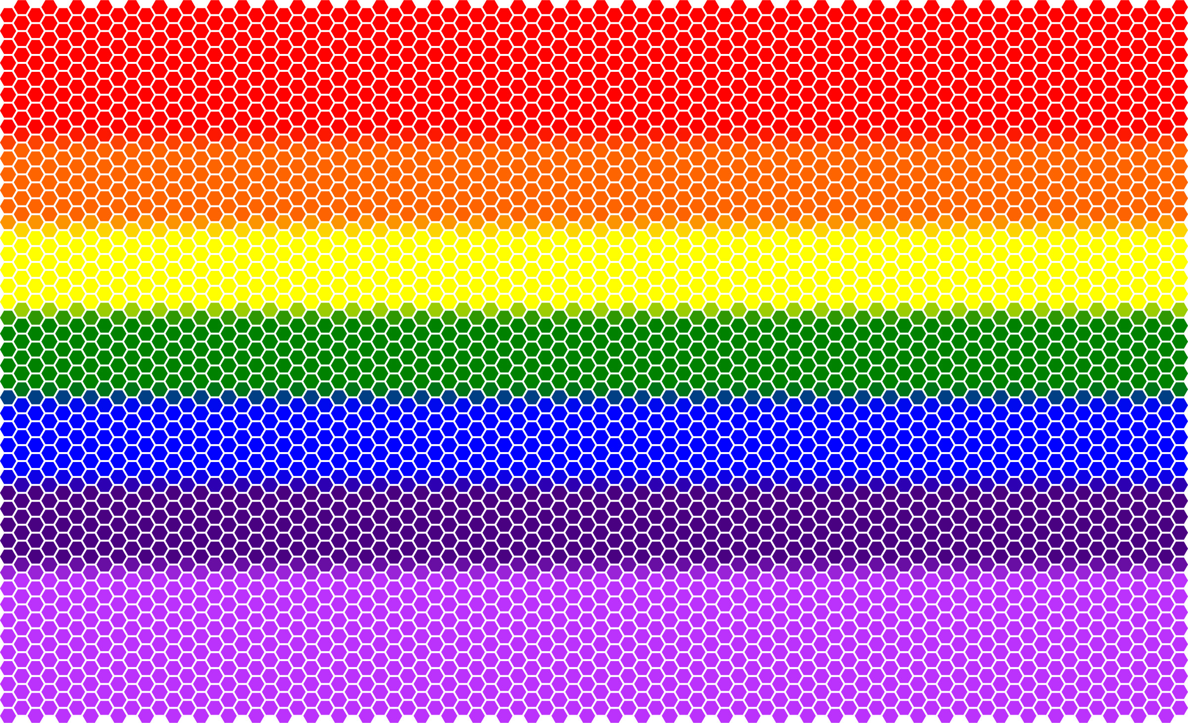 2400x1460 Hexagonal Mosaic Rainbow Background