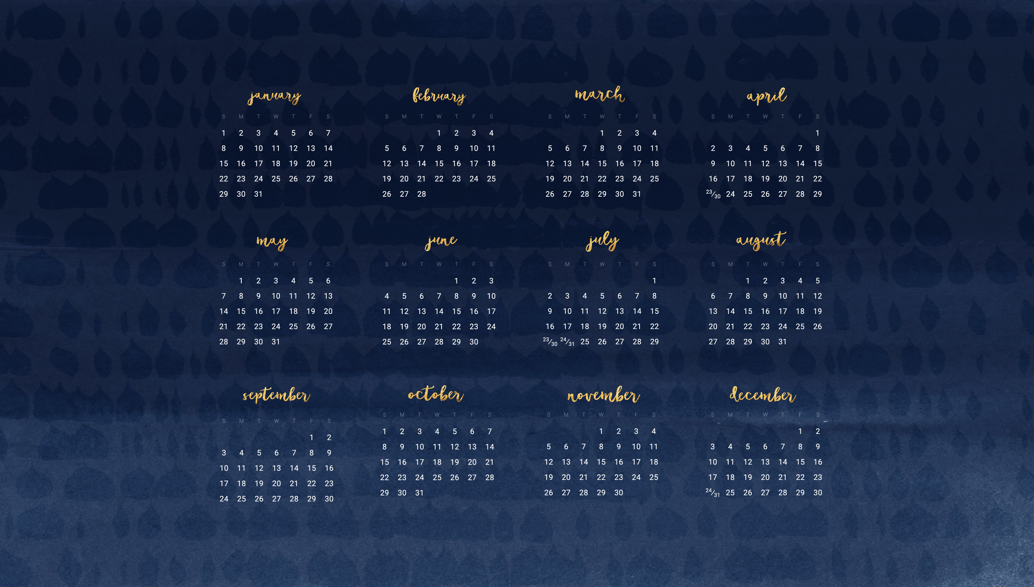 3371x1913 Wallpaper Calendars for 2018 61 images 