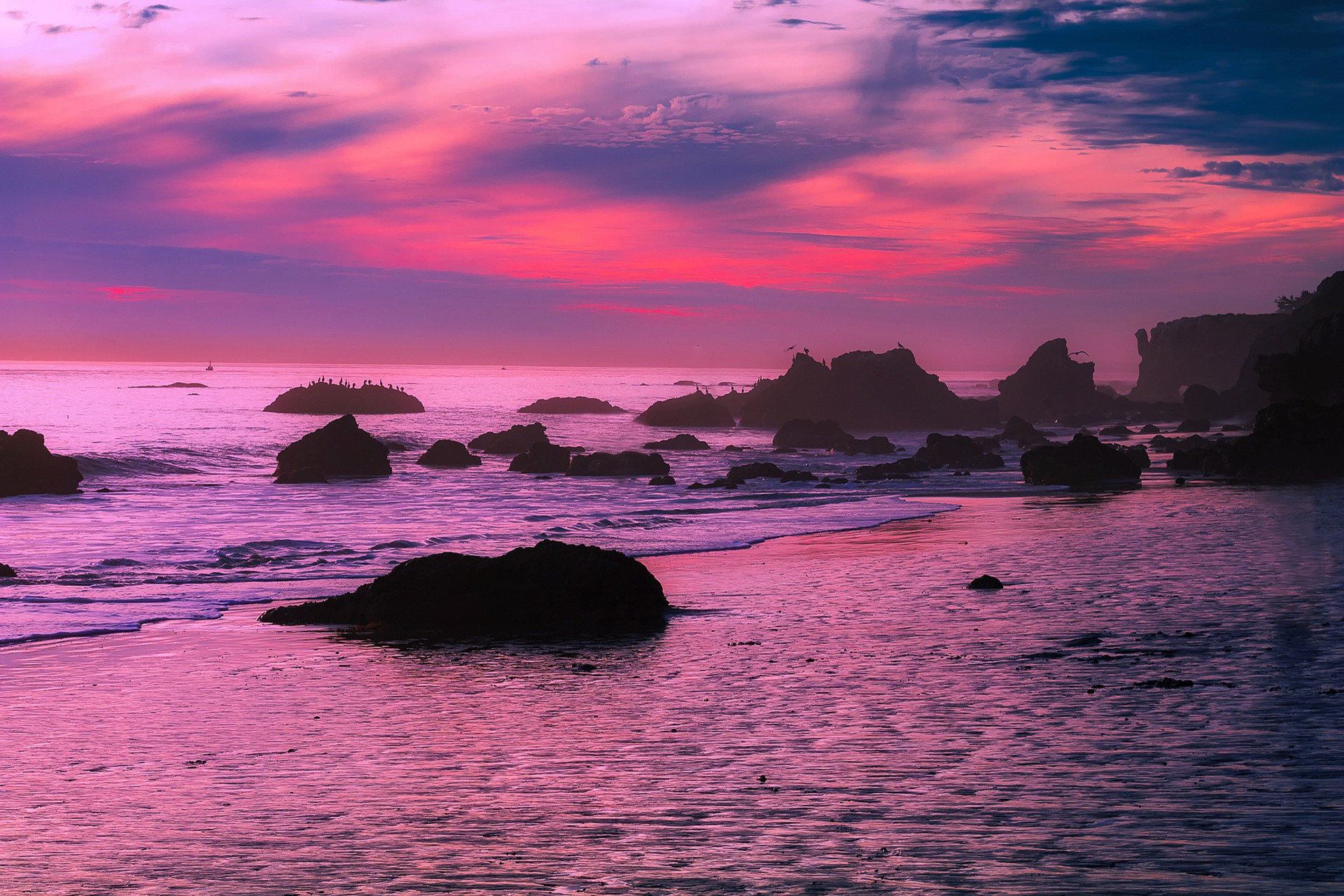 1920x1280 Purple and pink sunset wallpaper