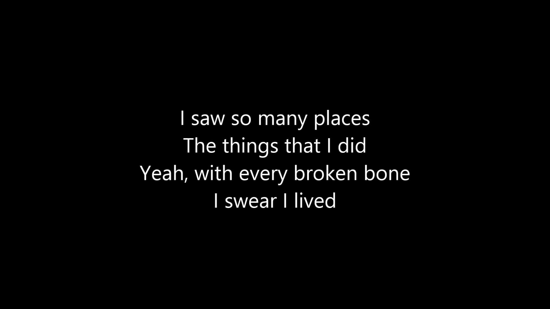 1920x1080 OneRepublic - I Lived Lyrics HD Native