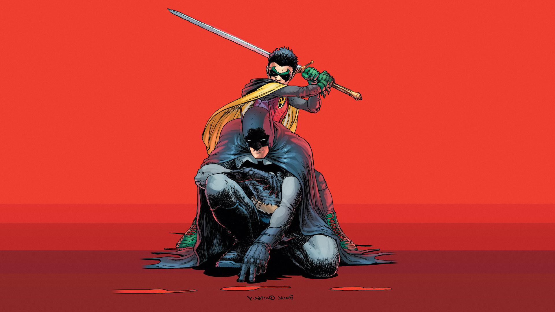 1920x1080 Batman, DC Comics, Superhero, Robin (character), Bruce Wayne, Damian