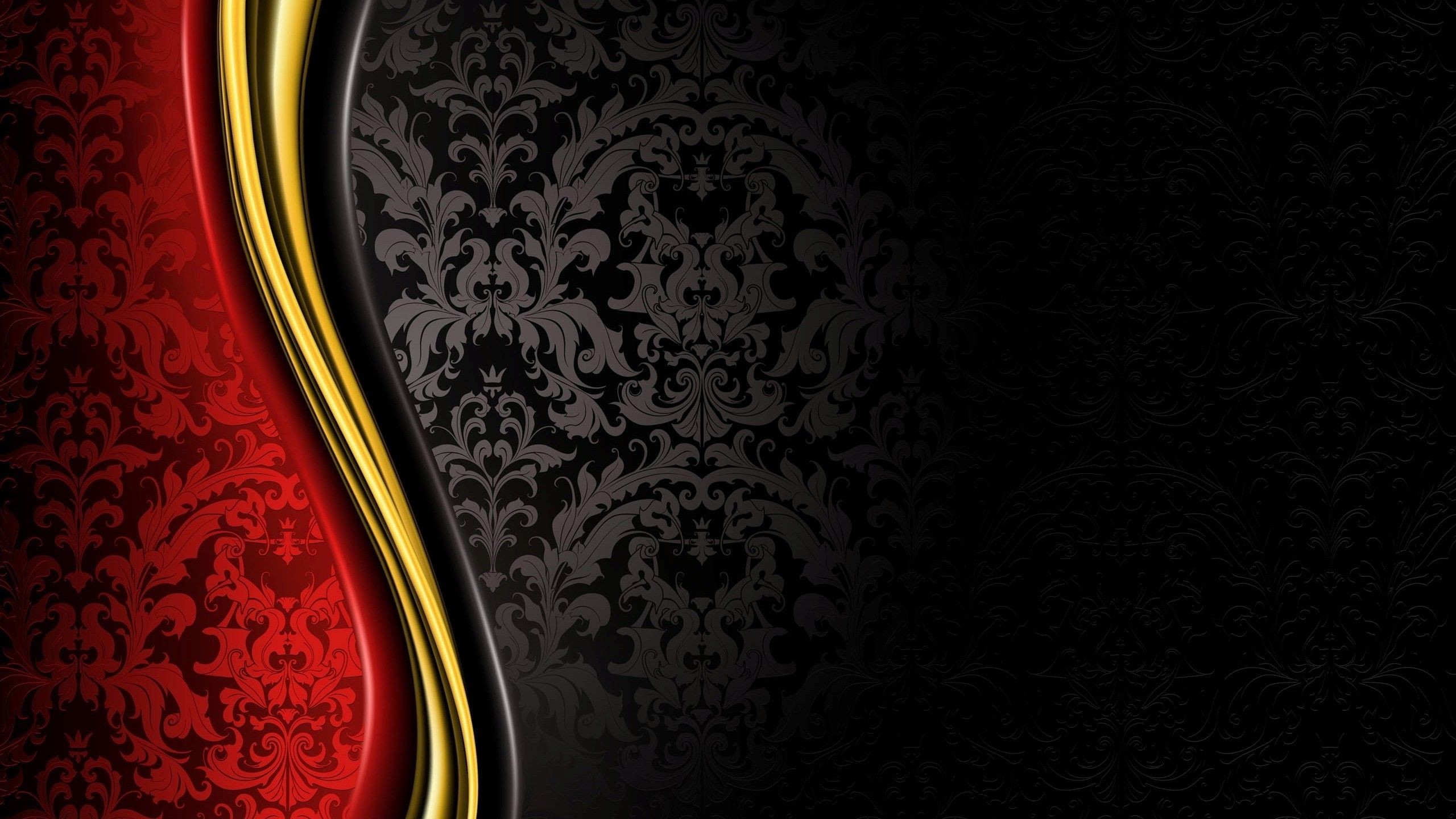 2560x1440 luxury, Royal, Grand, Black, Gold, Red, Abstract Wallpapers HD
