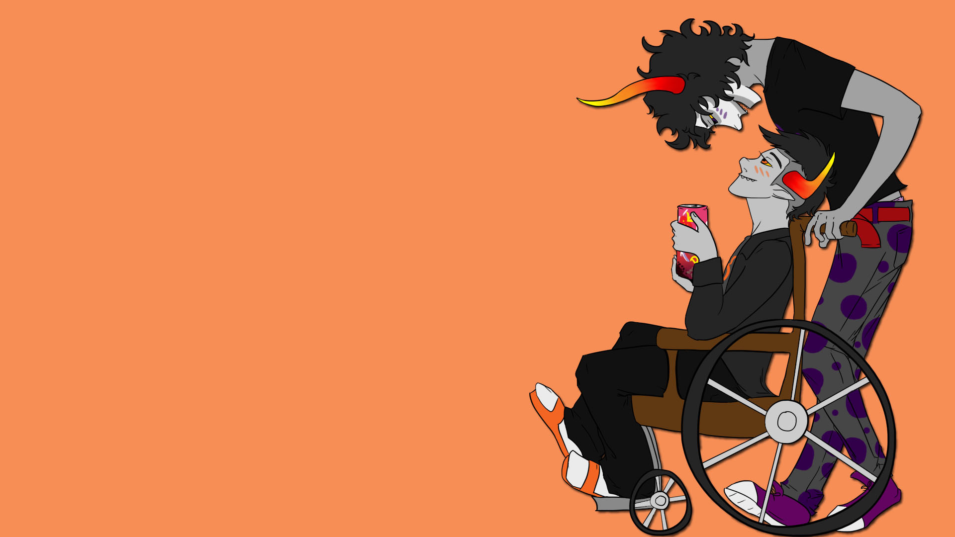 1920x1080 Homestuck: Gamzee and Tavros by SurlySkies