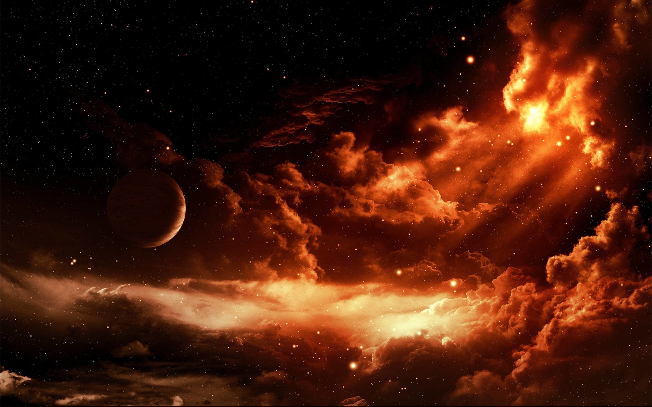 2560x1600 Fire Dragon Planet Sunset Hd Wallpapers 16968 Full HD Wallpaper .