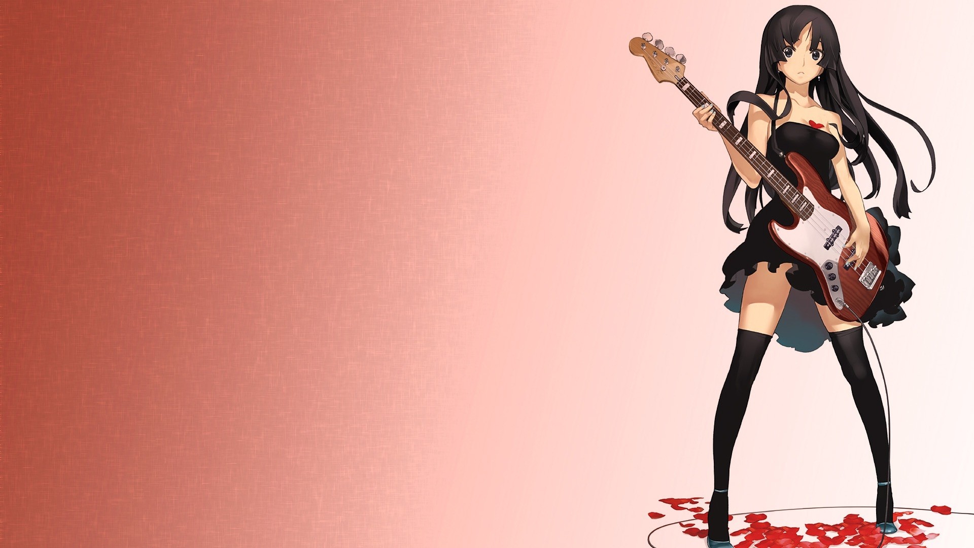 1920x1080 Wallpaper Girl, Anime, Guitar, Musician, Rock
