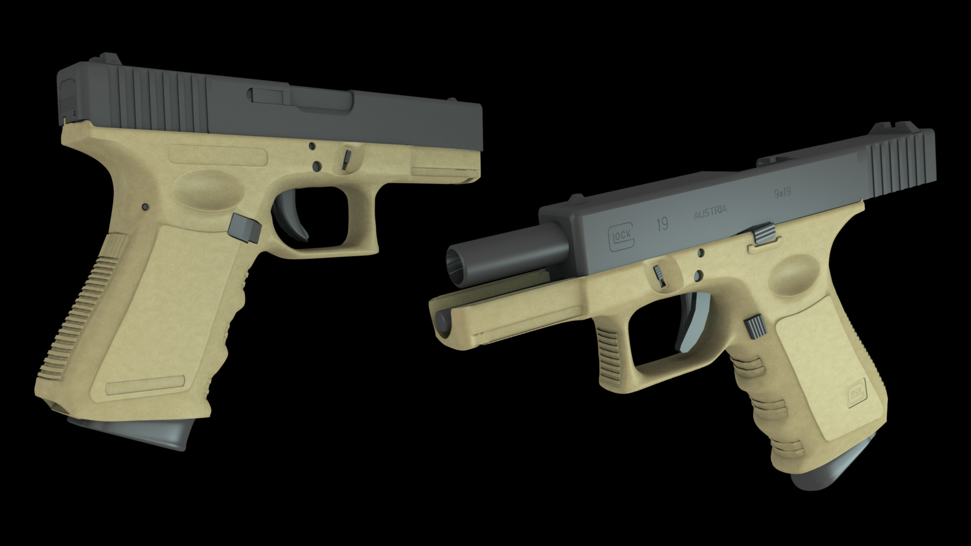 1920x1080 Report RSS WIP Glock 19 High Poly (view original)