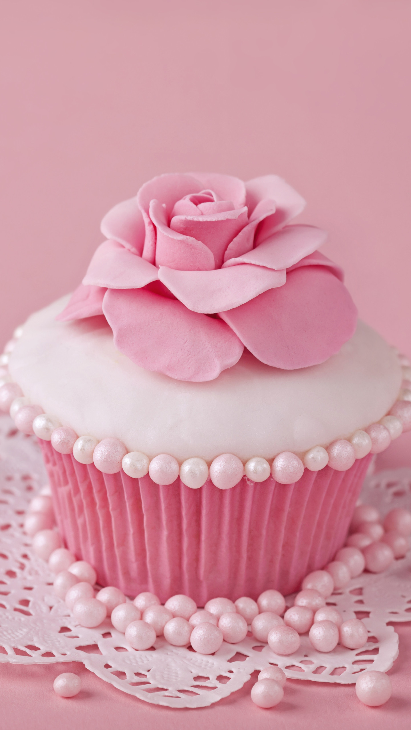 1440x2560 Food Cupcake Pink Sweets Flower. Wallpaper 669585