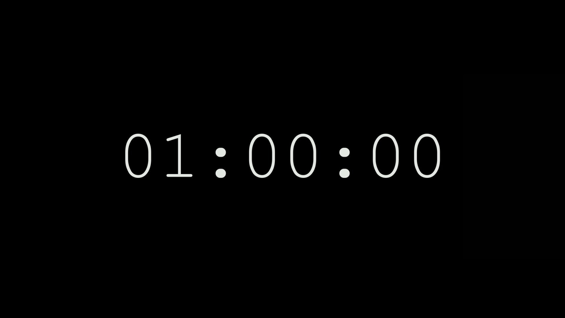 1920x1080 One Hour Countdown Clock Timer / Compte Ã  rebours d'une heure - YouTube