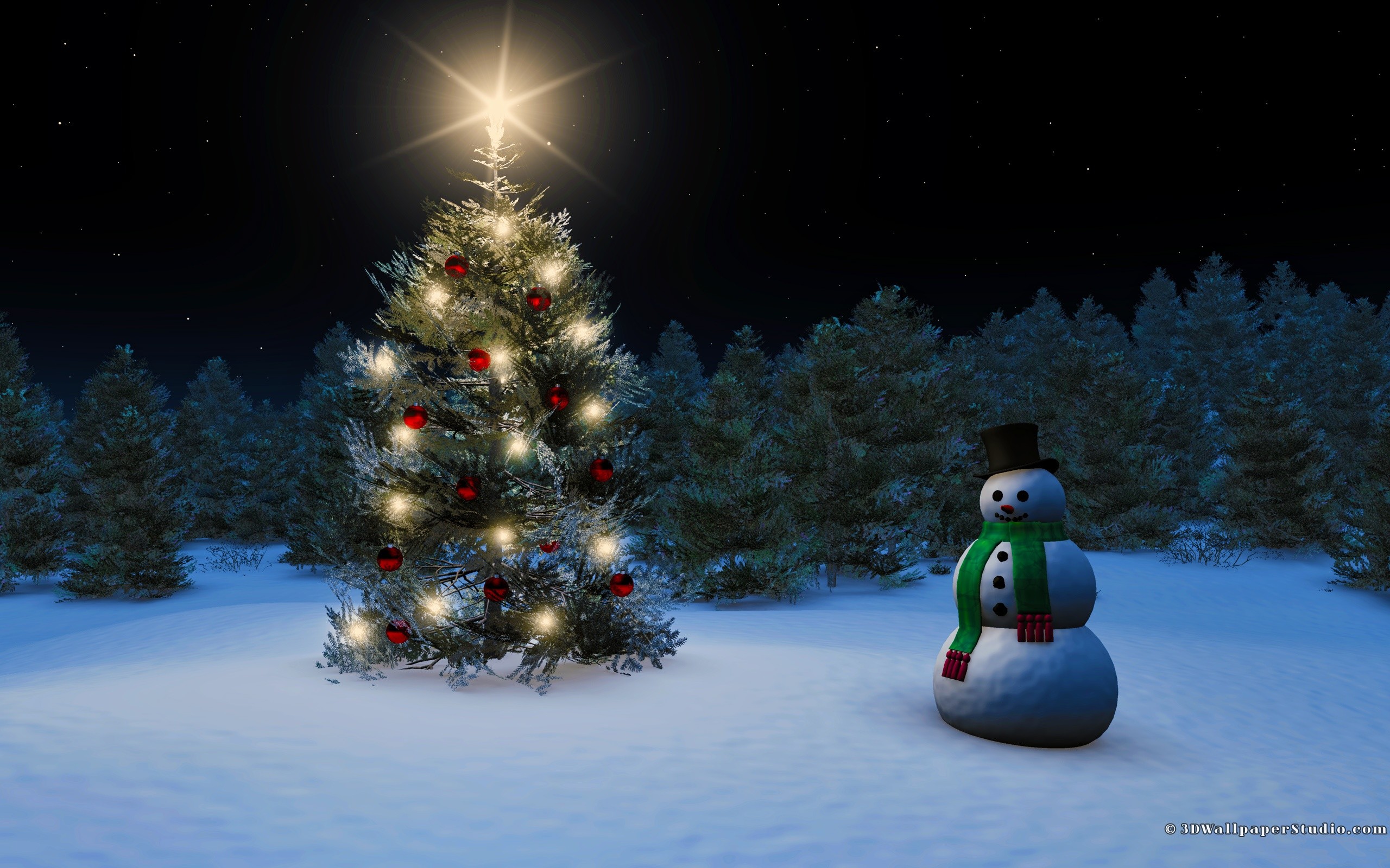 2560x1600 Cartoon christmas wallpaper pictures