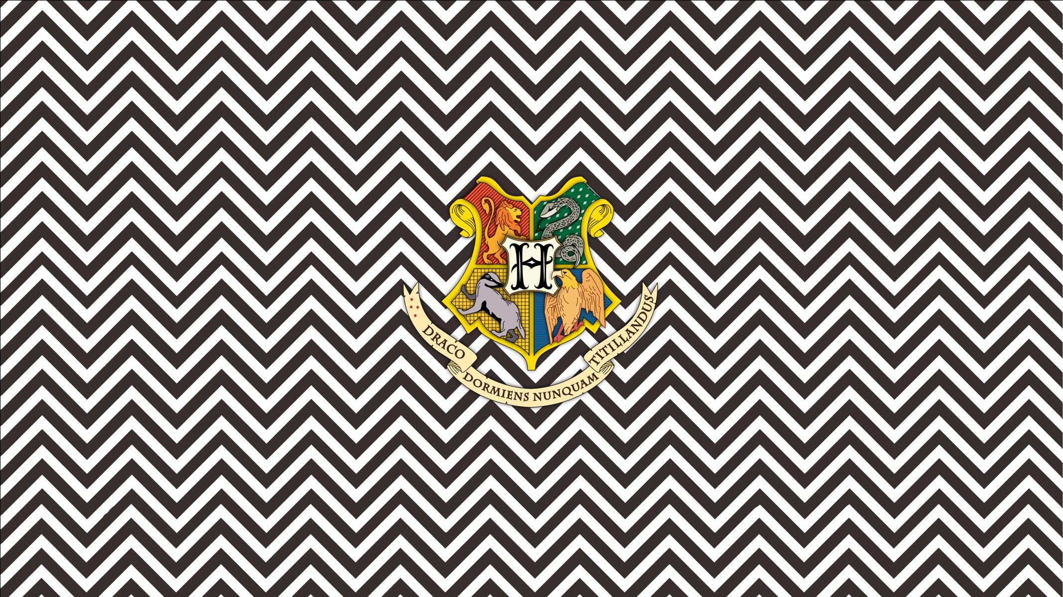 2135x1200 Hogwarts Crest on chevron widescreen desktop wallpaper Widescreen Wallpaper  made by Deanna