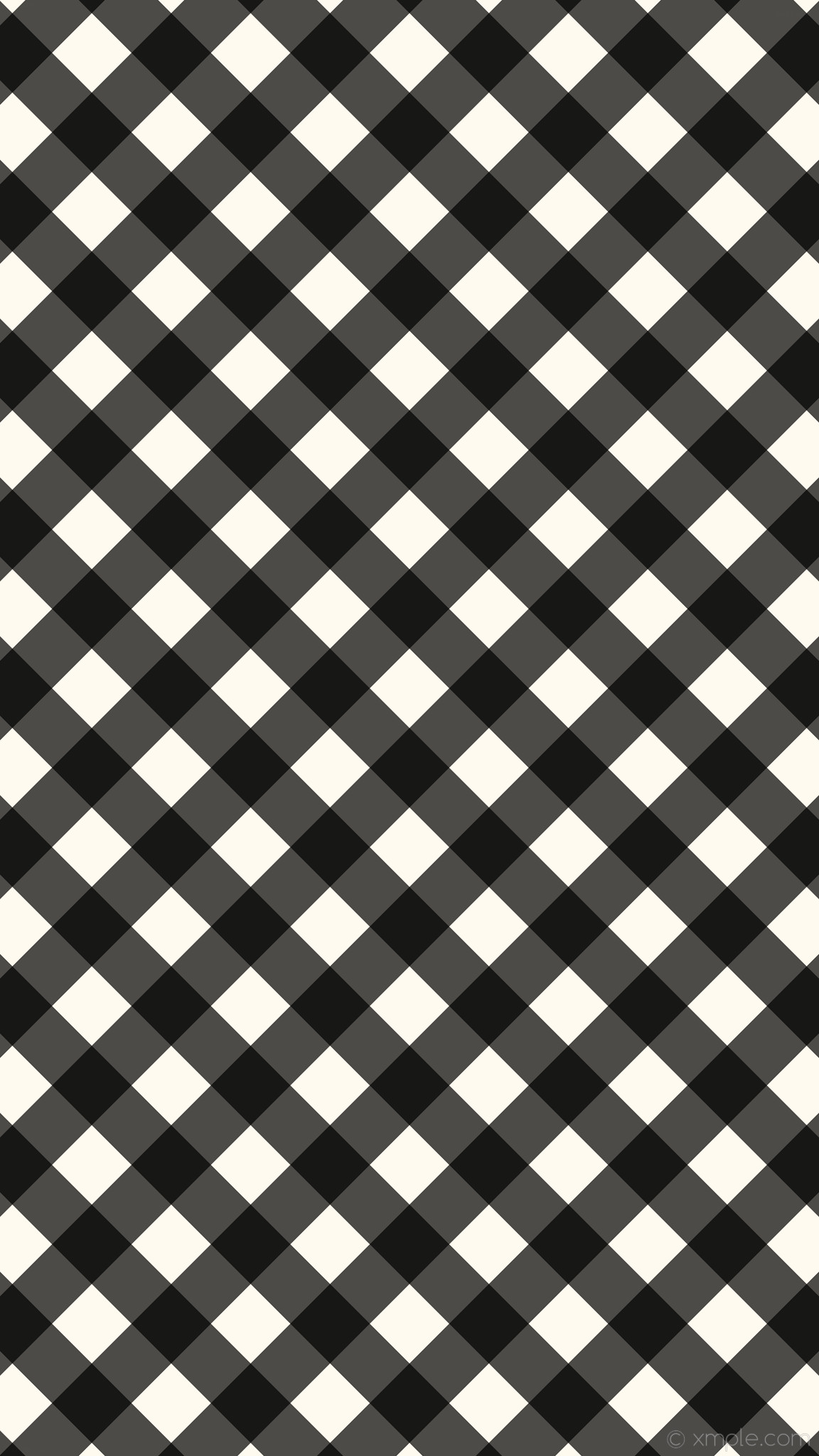 1152x2048 wallpaper gingham checker black white striped floral white #fffaf0 #000000  315Â° 79px