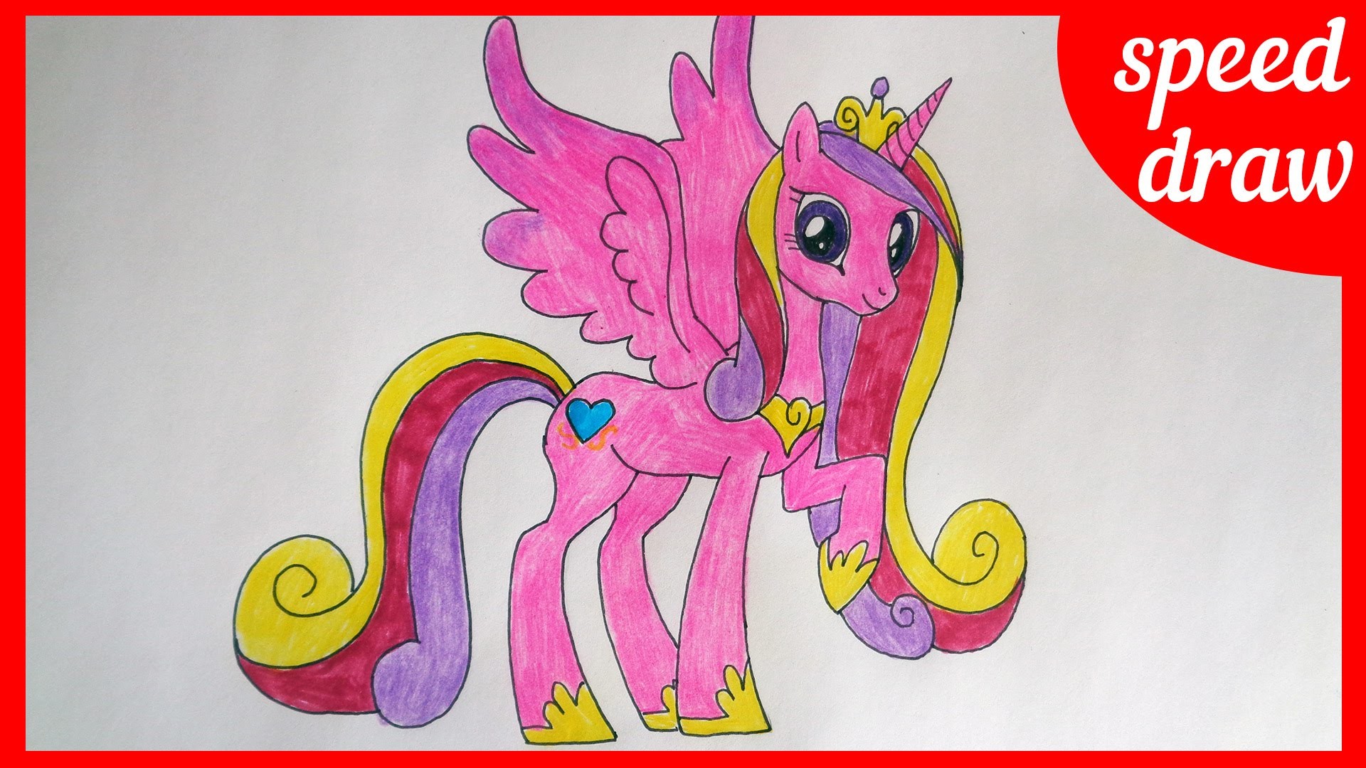 1920x1080 Speed draw Princess Cadance, my little pony