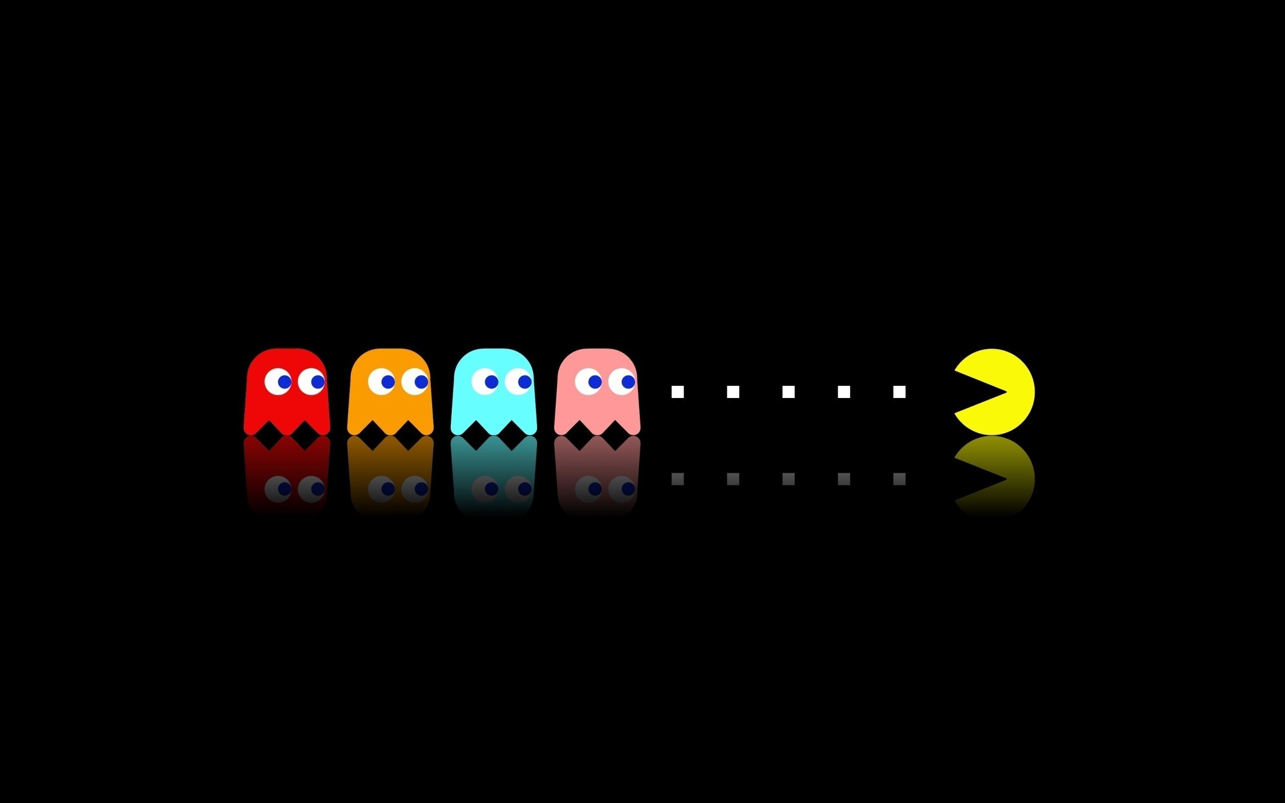 2560x1600 Pac Man, Retro Games, Video Games, Minimalism Wallpapers HD / Desktop and  Mobile Backgrounds