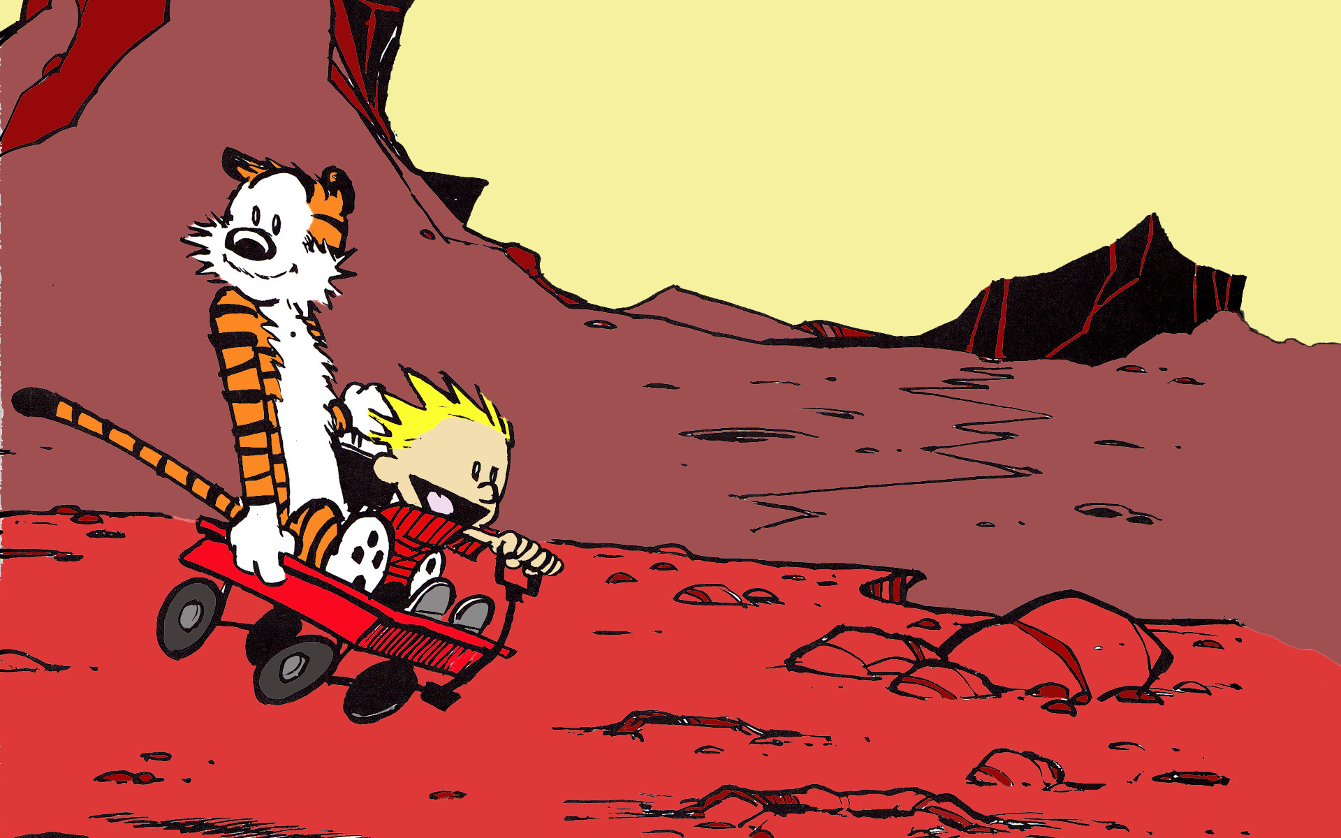 1920x1200 Calvin and Hobbes - Red Planet (.