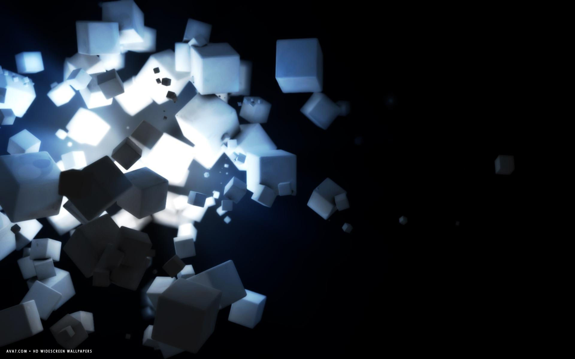 1920x1200 3d ice sugar cubes explosion light hd widescreen wallpaper