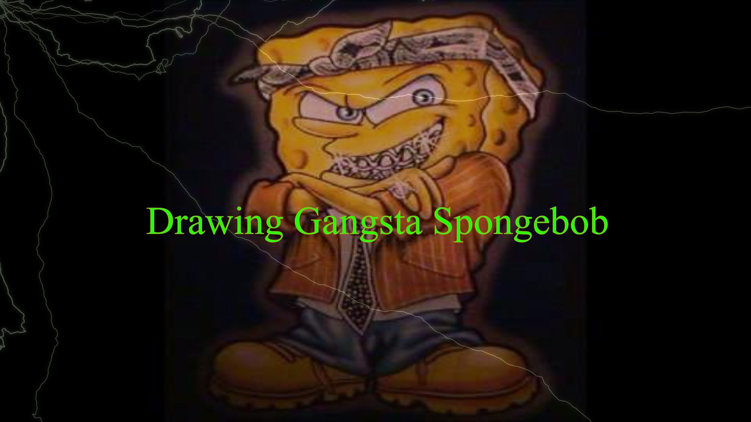 Gangster spongebob drawing