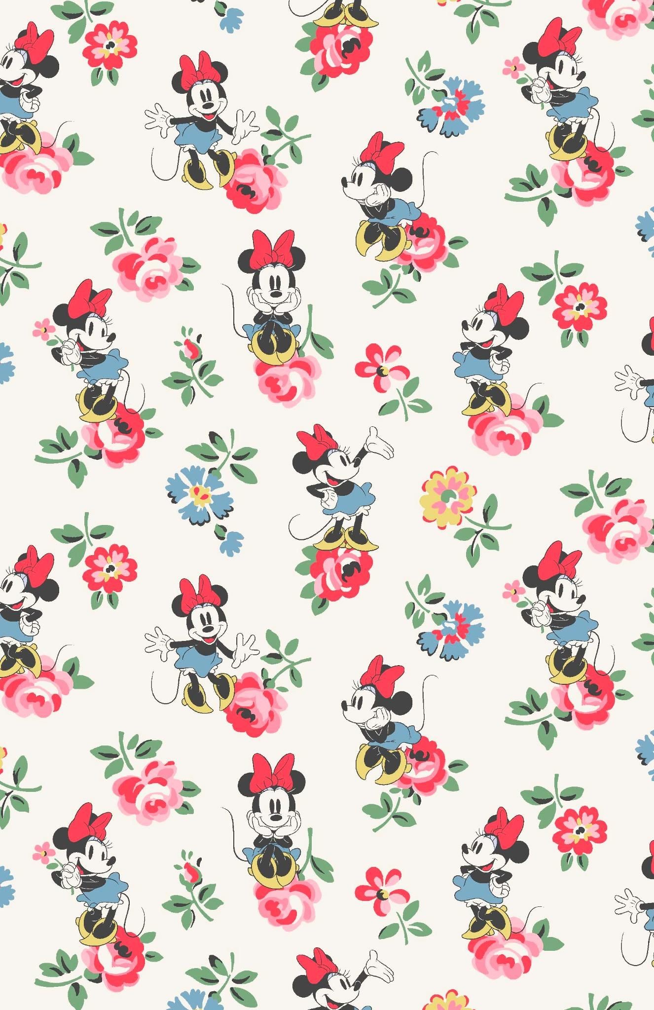 1326x2047 Minnie Linen Sprig | Minnie strikes a pretty pose amongst our delicate  florals | Disney X Â· Iphone Spring WallpaperFloral ...