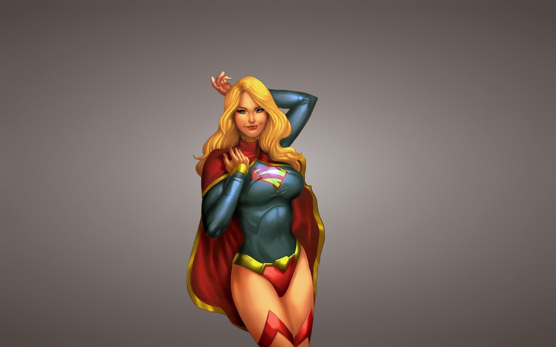 1920x1200 supergirl supergirl red cape superman superman comics