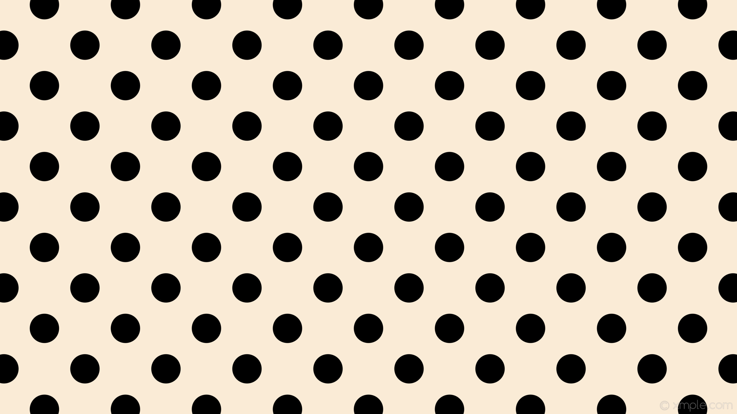 2560x1440 wallpaper polka dots white black spots antique white #faebd7 #000000 225Â°  102px 199px