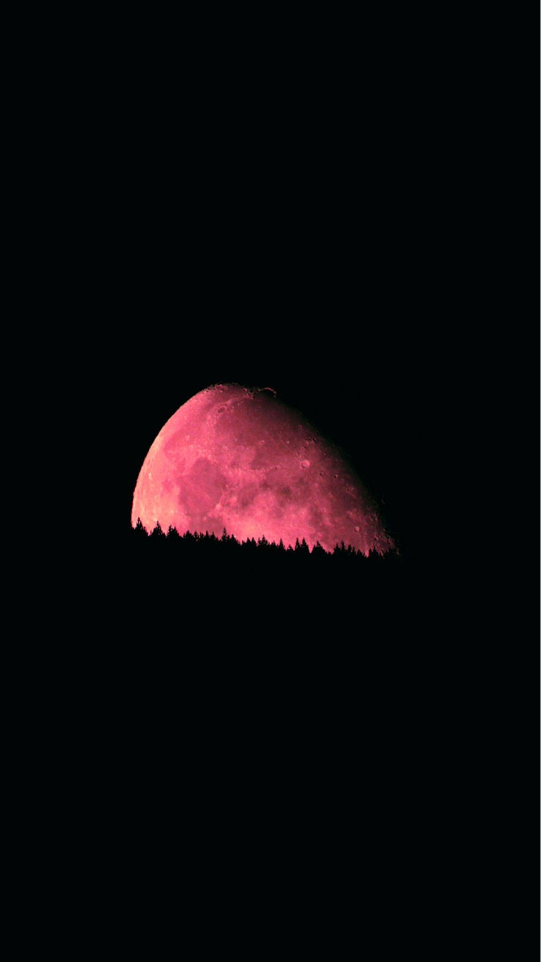 1080x1920 Big Red Moon Dark Night #iPhone #6 #plus # wallpaper