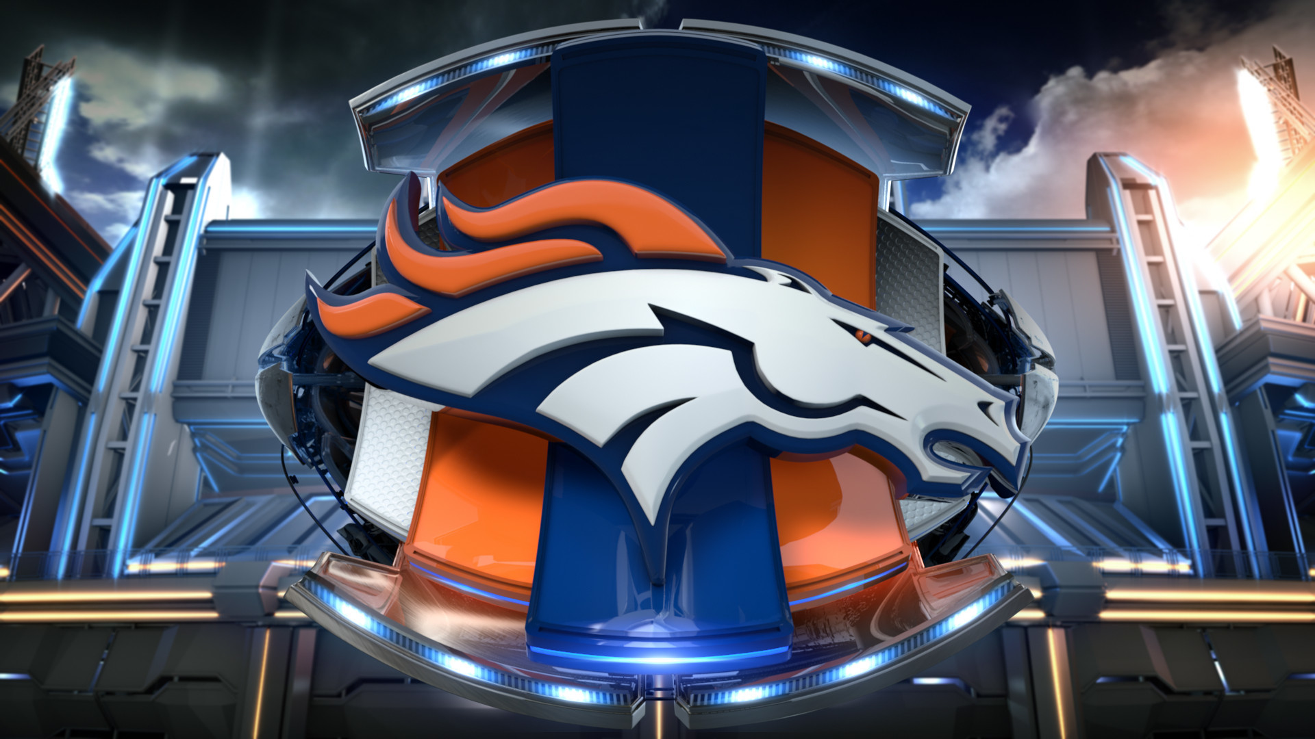 1920x1080 Denver Broncos 3D Logo Wallpaper HD.