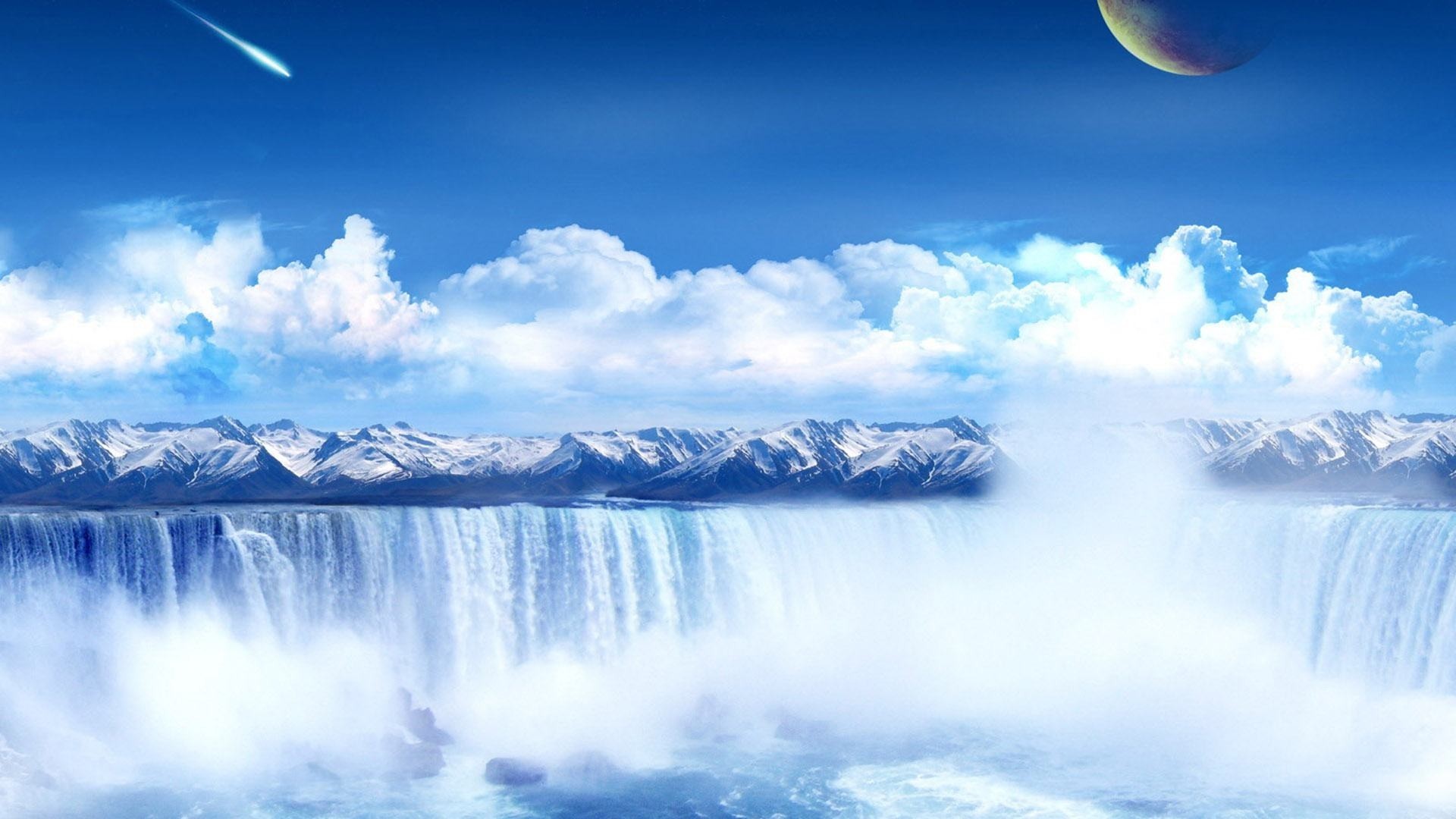 1920x1080  Wallpapers Backgrounds - wallpapers part fantasy space waterfall desktop  background screensaver