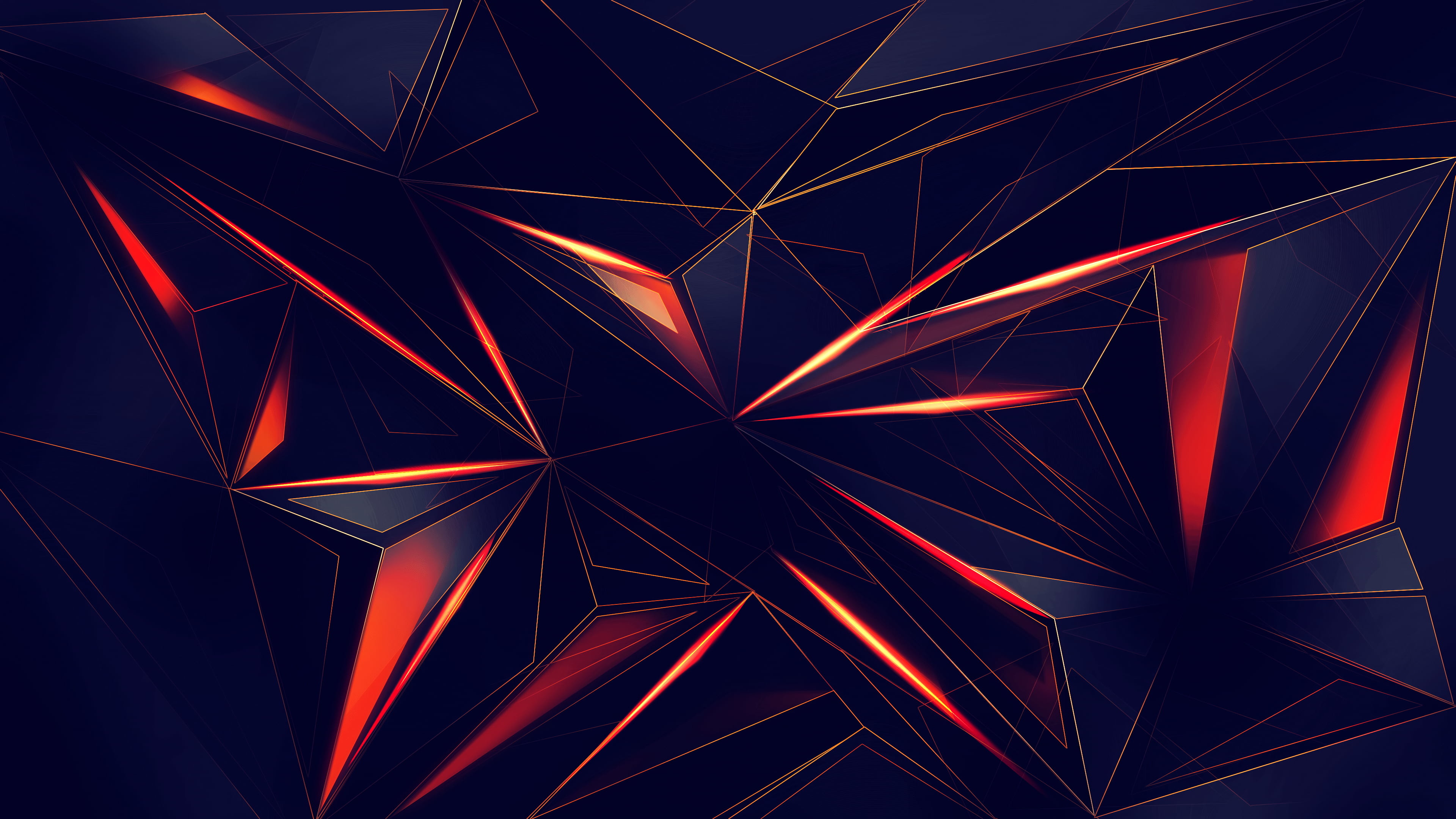 3840x2160 red and blue digital wallpaper, abstract, digital art, 3D Abstract, lines HD
