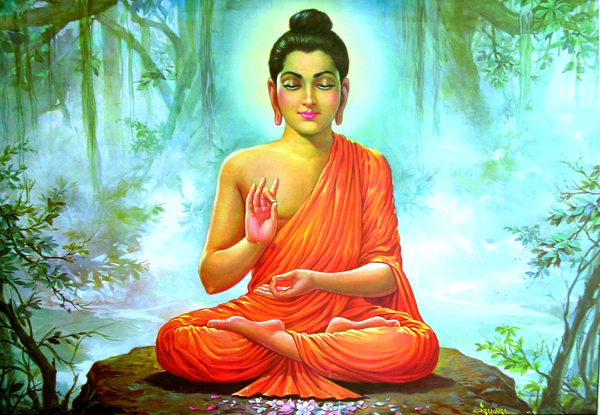 1960x1355 Gautam Buddha HD Wallpaper