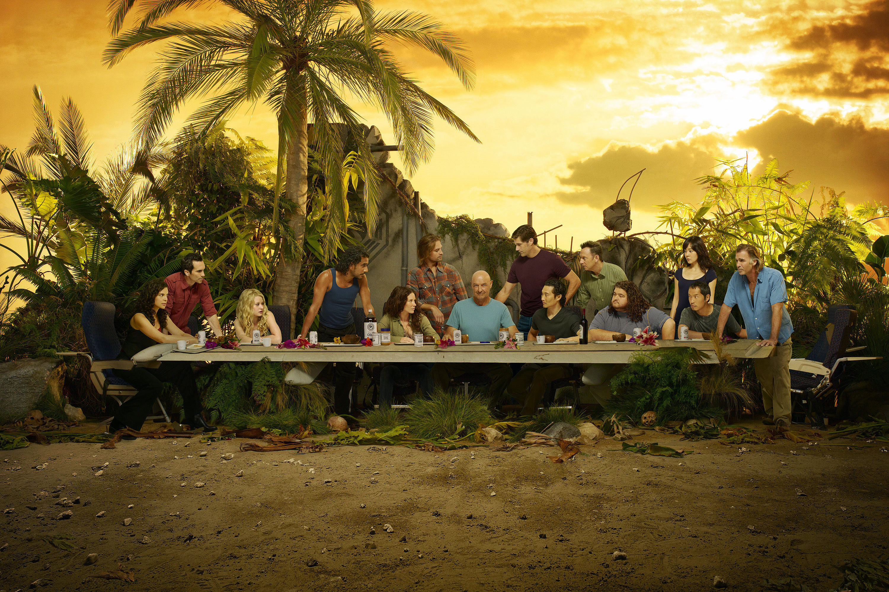 3000x2000 TV Show - Lost LOST (TV Show) Cast The Last Supper Wallpaper