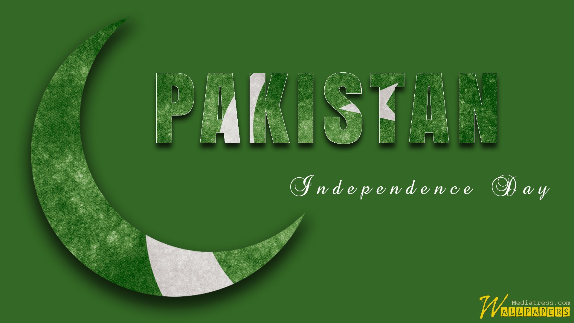 1920x1080 Happy Independence Day Wallpaper With Pakistani Flag