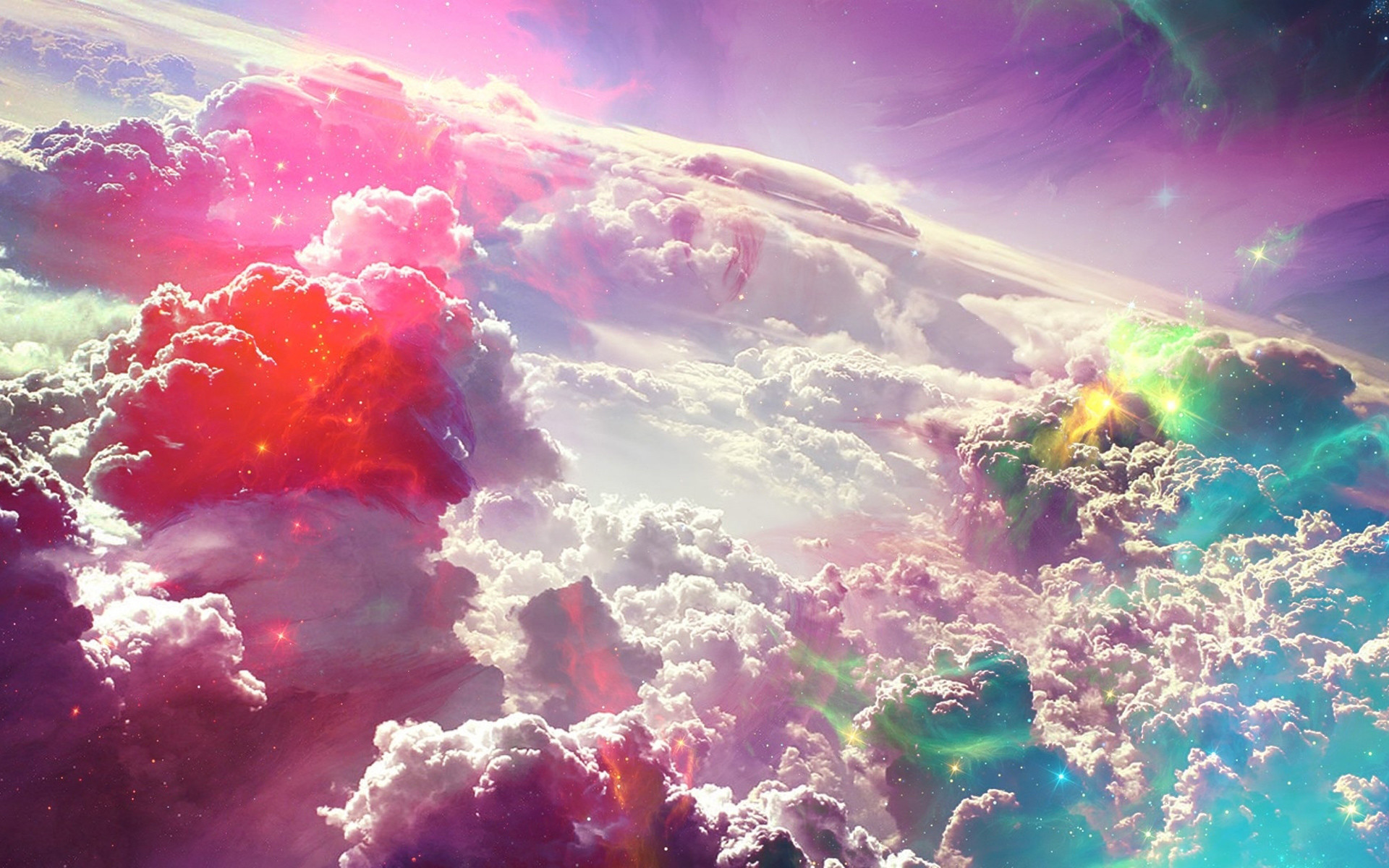 1920x1200 Colorful Fantasy Clouds Art HD Wallpaper 