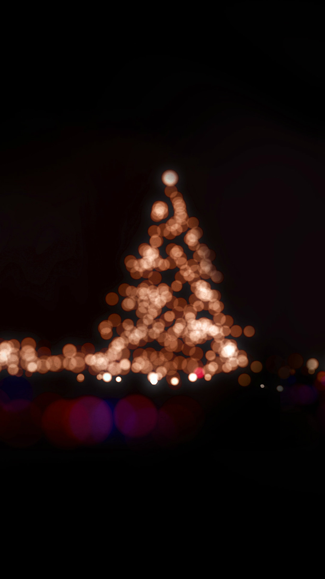 1080x1920 Christmas Lights Bokeh Love Dark Night iPhone 8 wallpaper