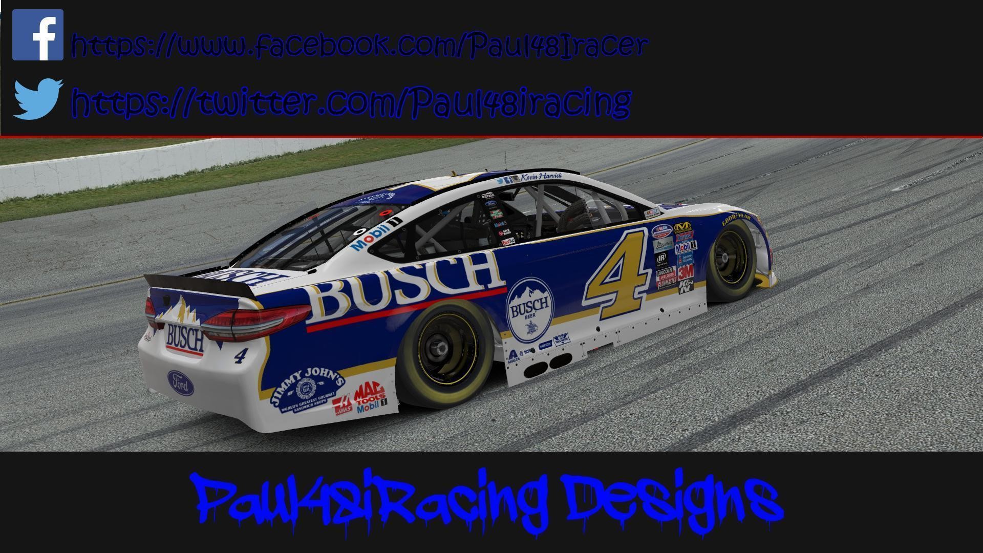 1920x1080 2017 Kevin Harvick Busch Throwback Ford Fictional by Thomas S ..