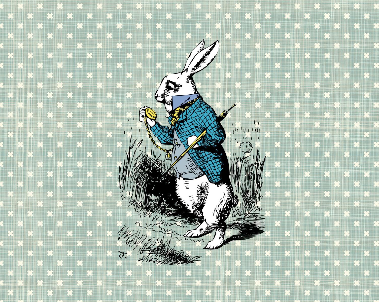2509x2000 Alice In Wonderland White Rabbit Wall Mural