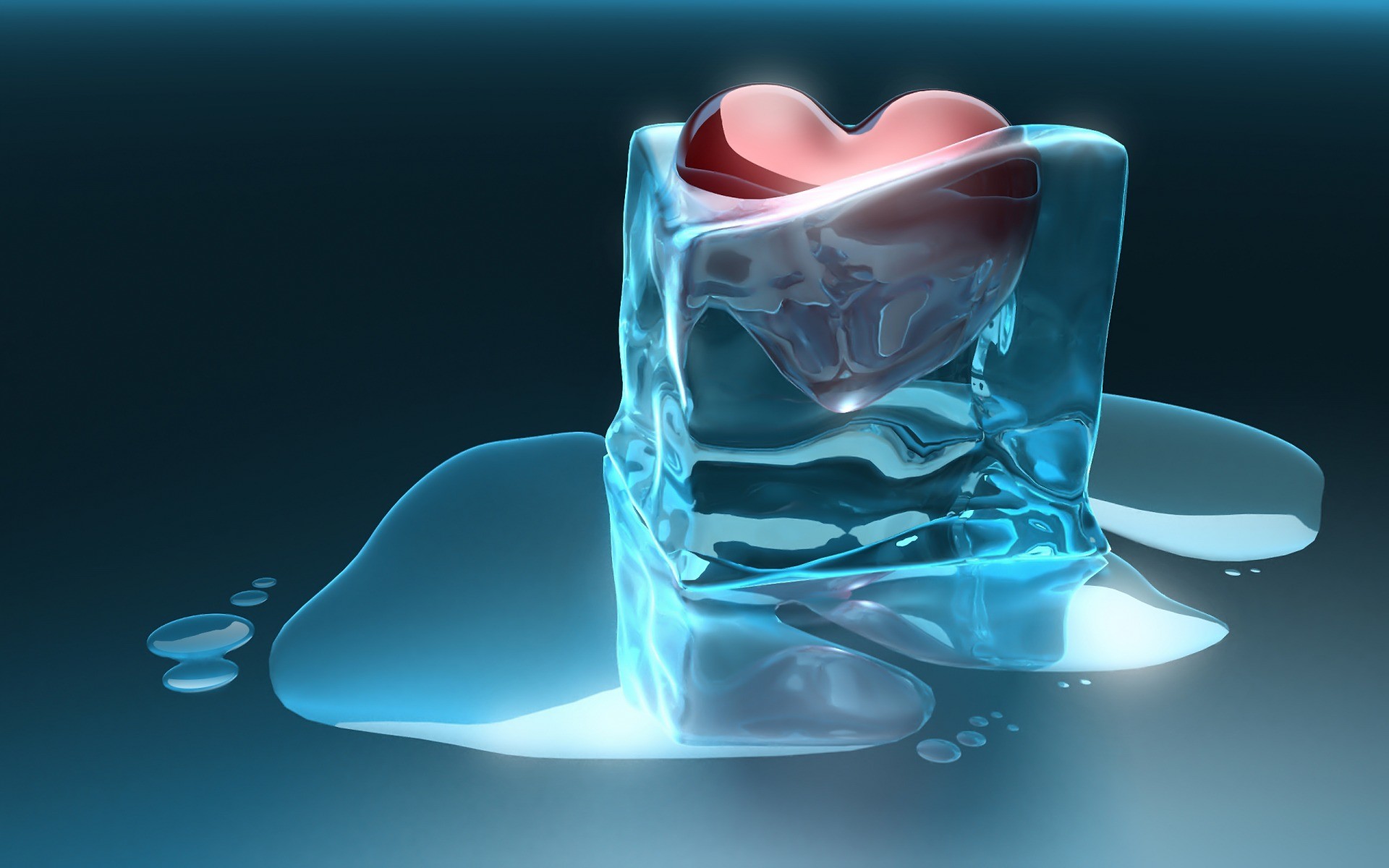1920x1200 Frozen Heart Wallpaper 3D Models 3D