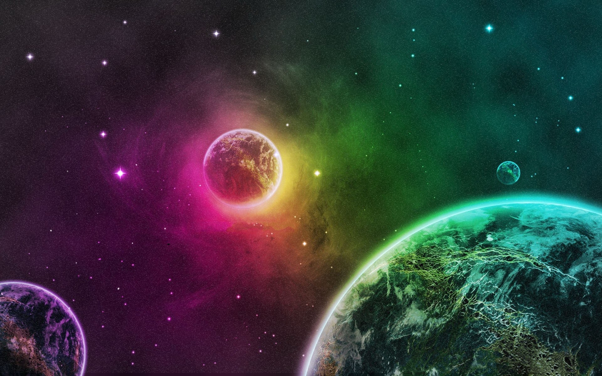 1920x1200 Green outer space planets purple Earth wallpaper |  | 235811 |  WallpaperUP
