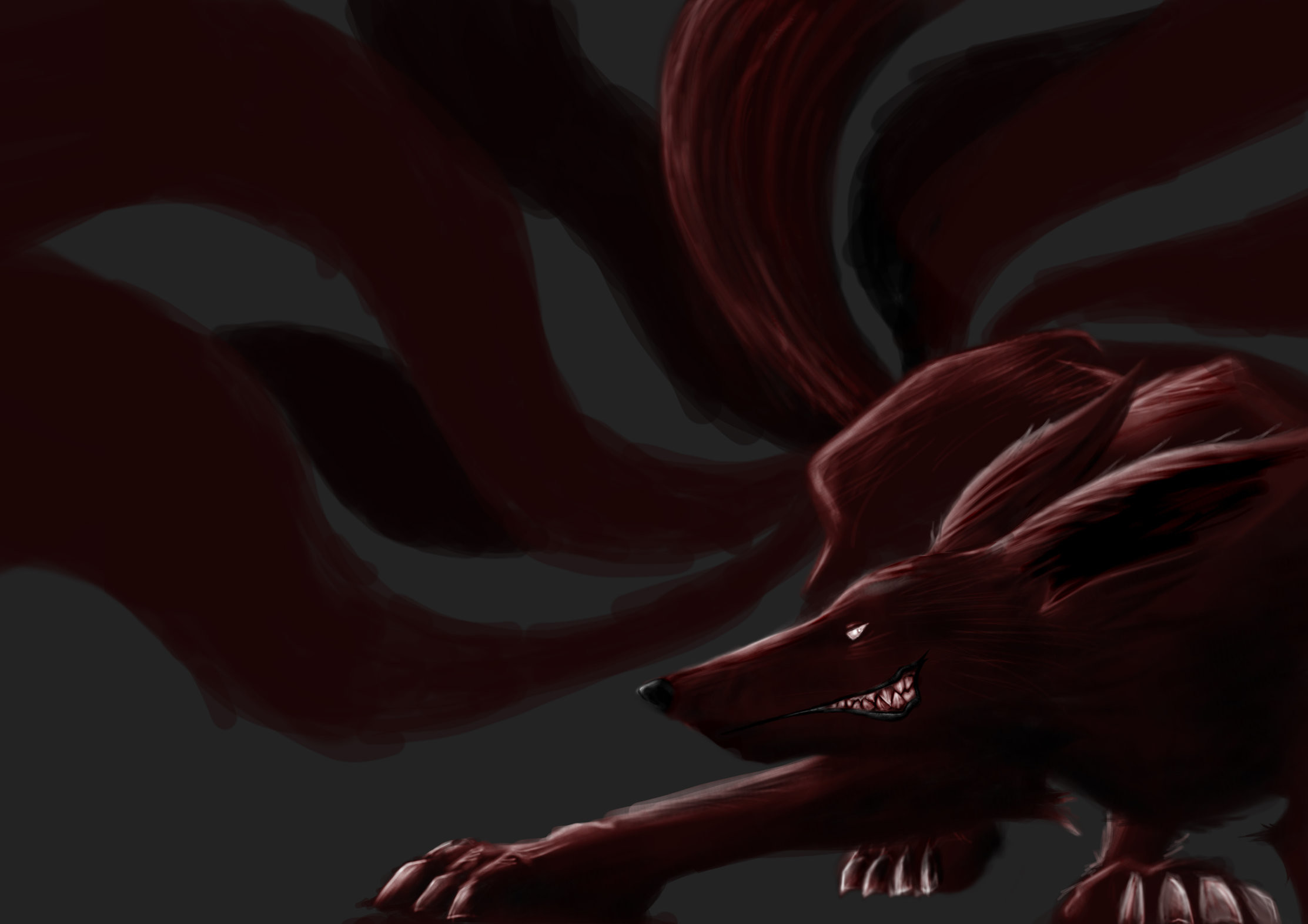 2225x1572 Kyuubi - Nine Tailed Demon Fox by frowg101 on DeviantArt | 2225 x 1572 jpeg  189kB