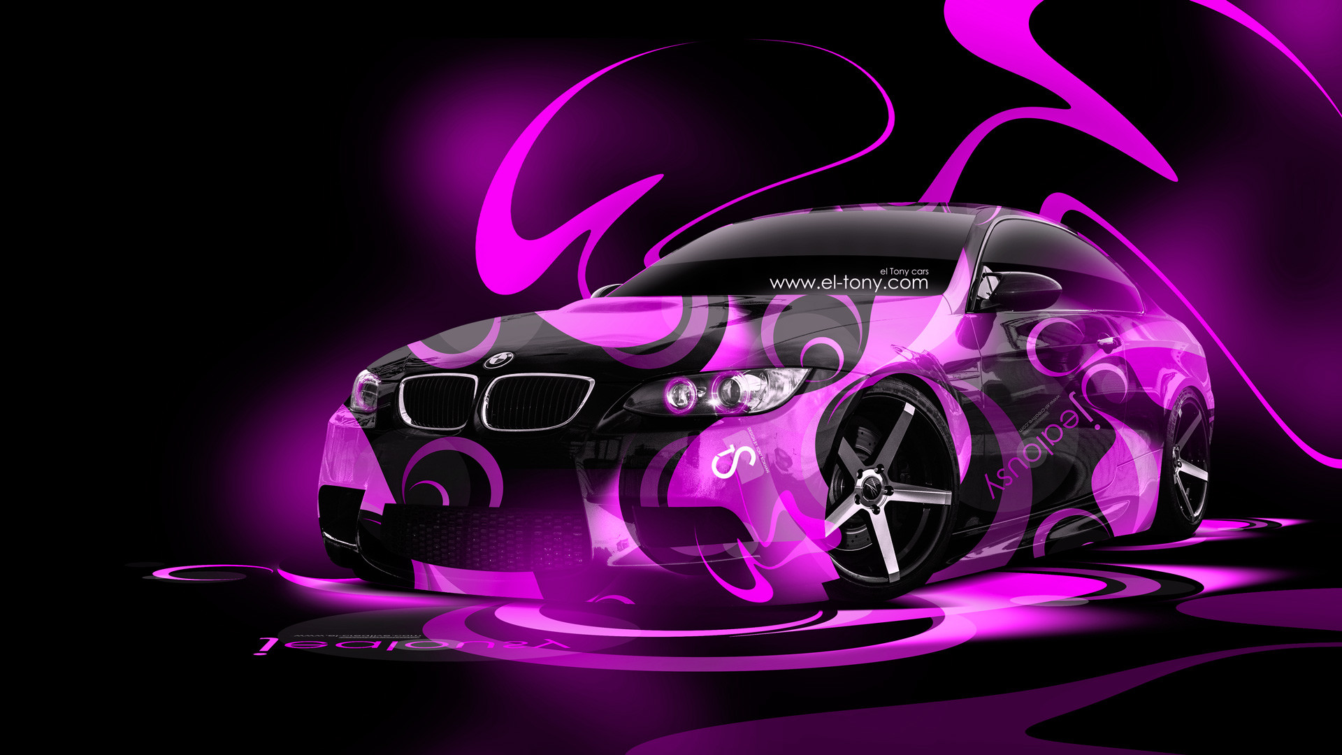 1920x1080 BMW-E92-M3-Super-Abstract-Car-2014-Pink- ...