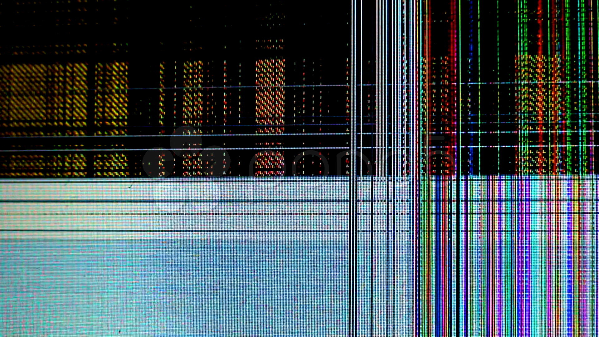 1920x1080 Broken Cracked Lcd Screen Stock Video 591901 | HD Stock Footage