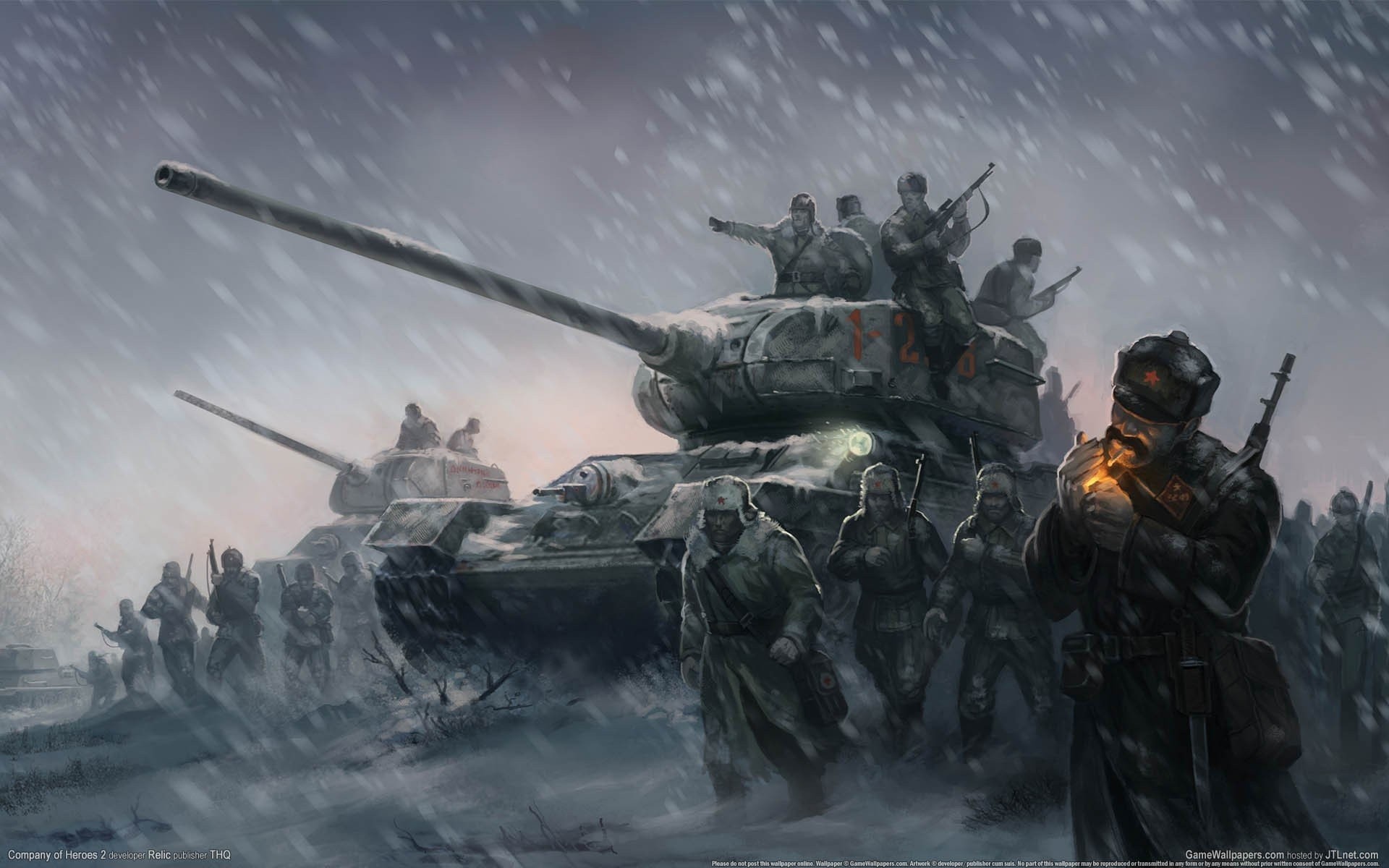 1920x1200 artwork, World War II, Soviet Army, Tank, Cigarettes, Winter HD Wallpapers  / Desktop and Mobile Images & Photos