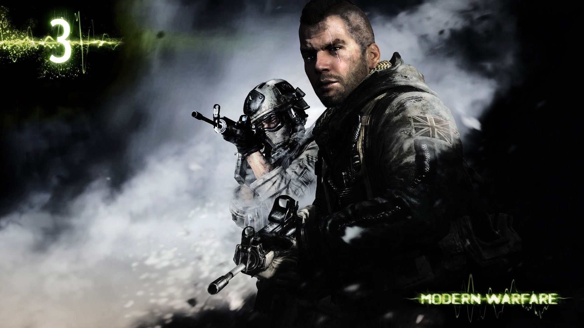 1920x1080 Preview wallpaper call of duty modern warfare 3, soldiers, scar, automatic,  figure