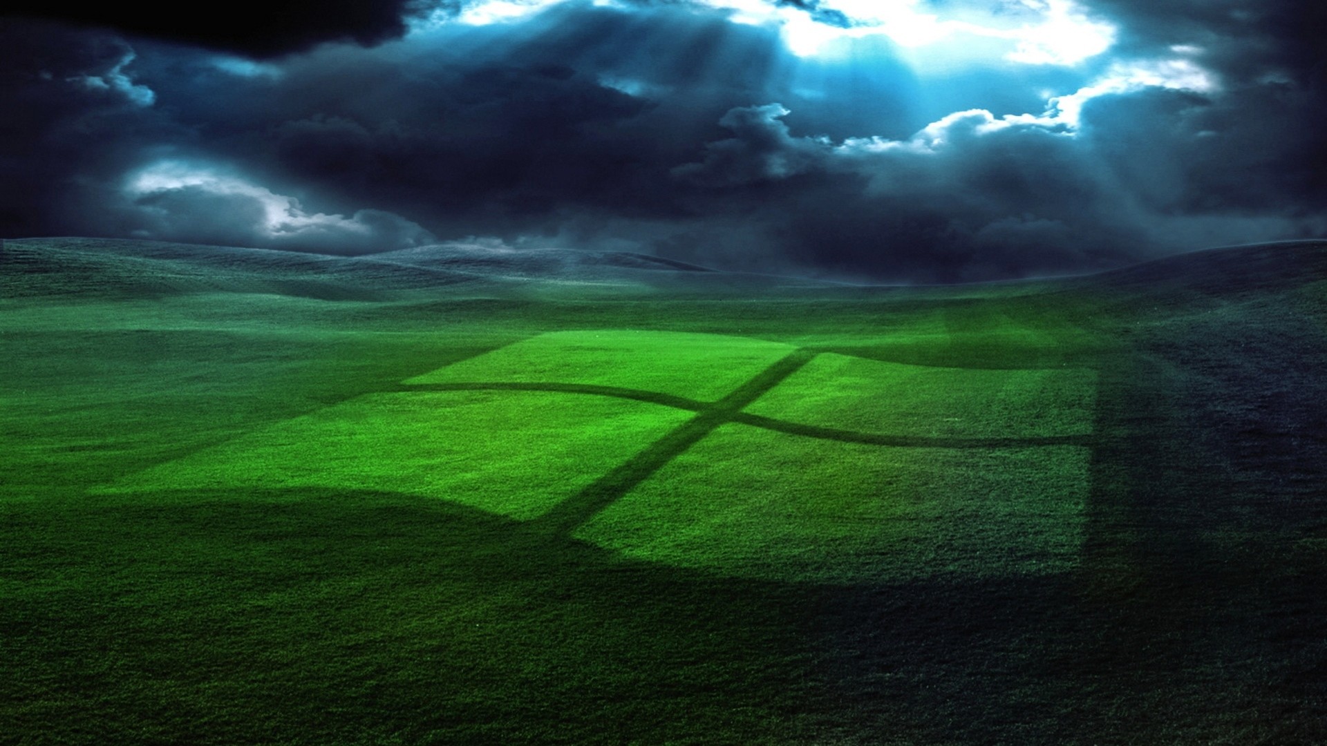1920x1080 Preview wallpaper windows, field, grass, operating system 