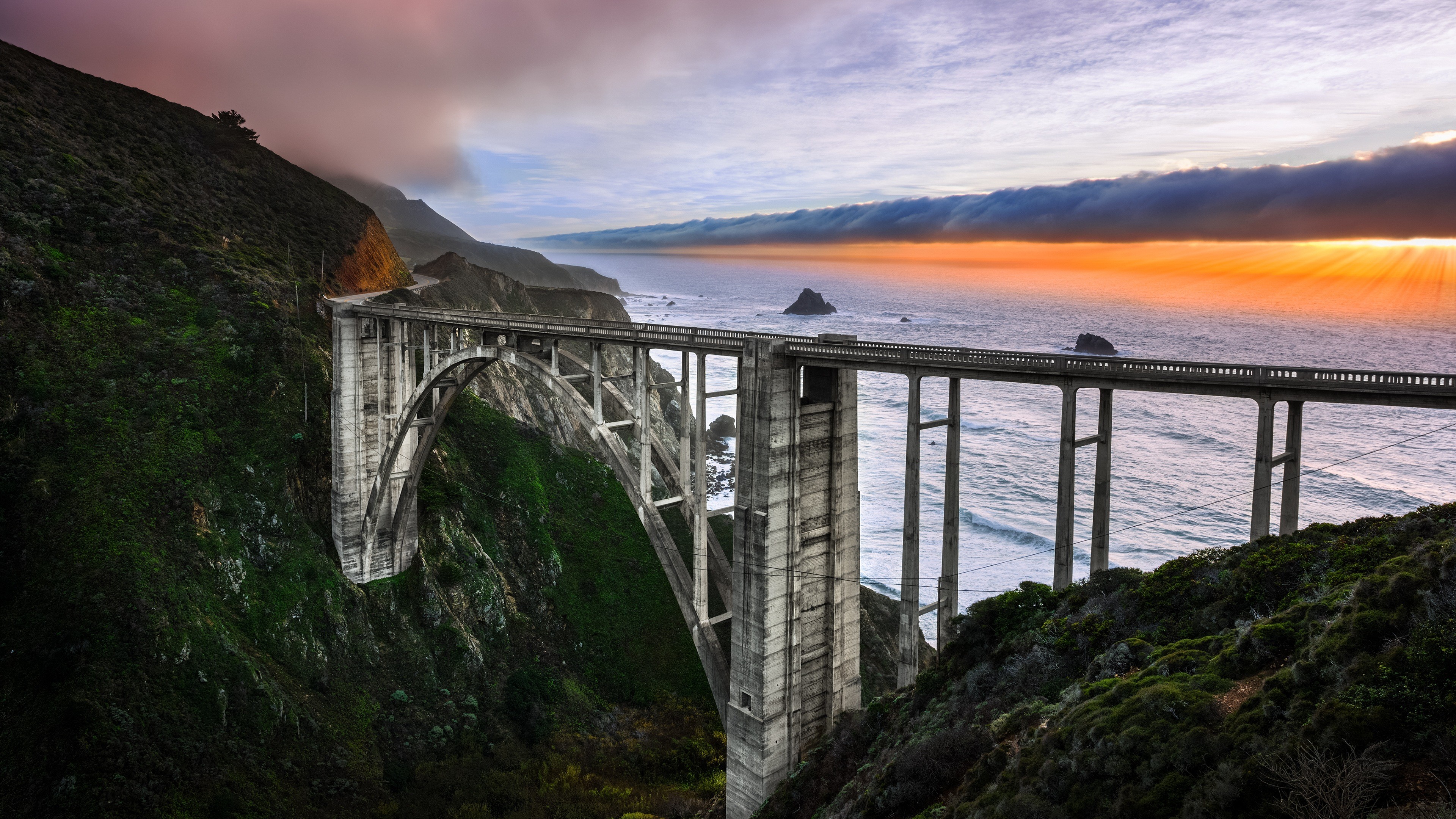 3840x2160 Bixby Creek Bridge Big Sur California 4K Desktop Wallpaper Uploaded by  DesktopWalls