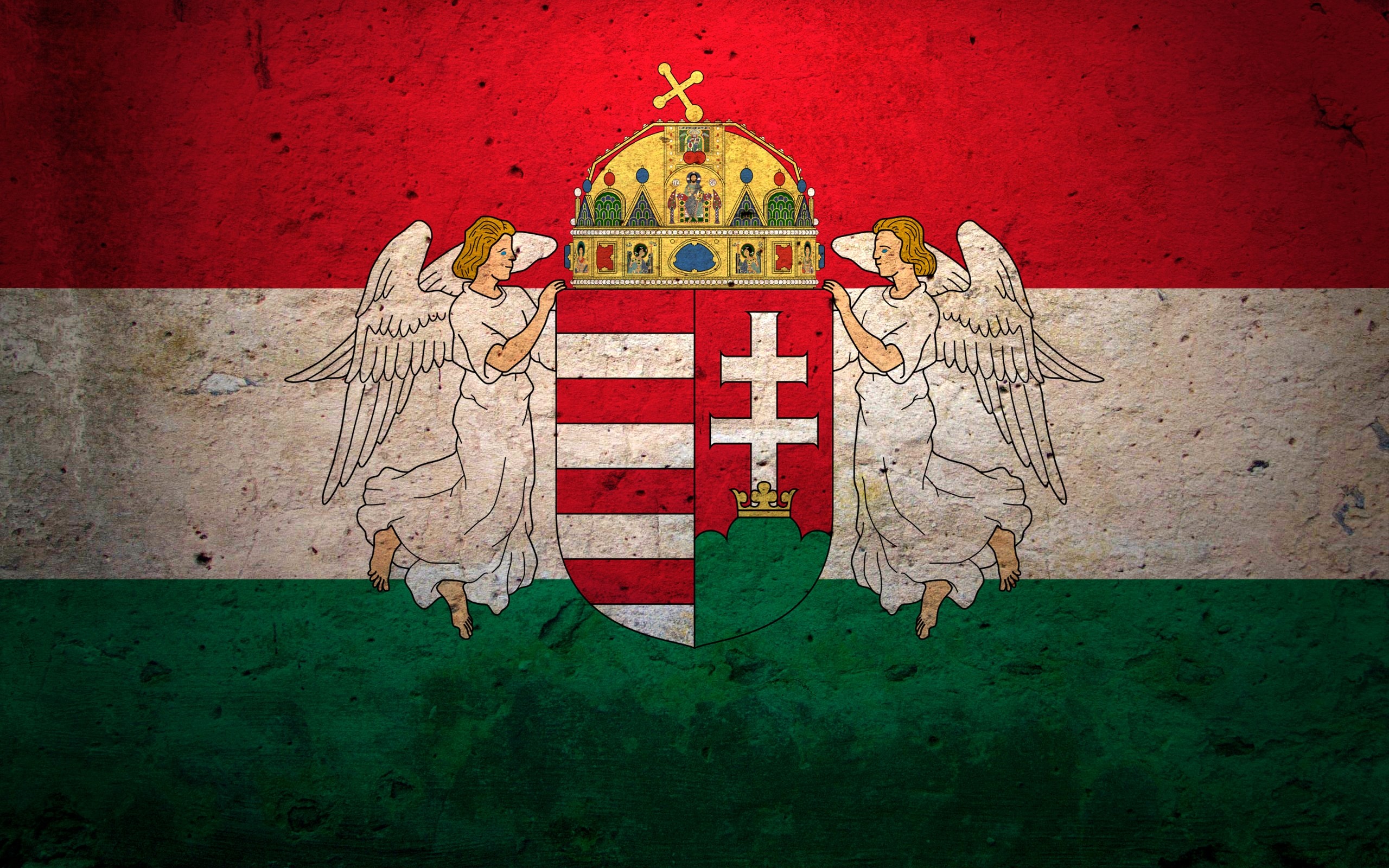 2560x1600 Wallpaper Hungary, Flag, Background, Symbol, Texture