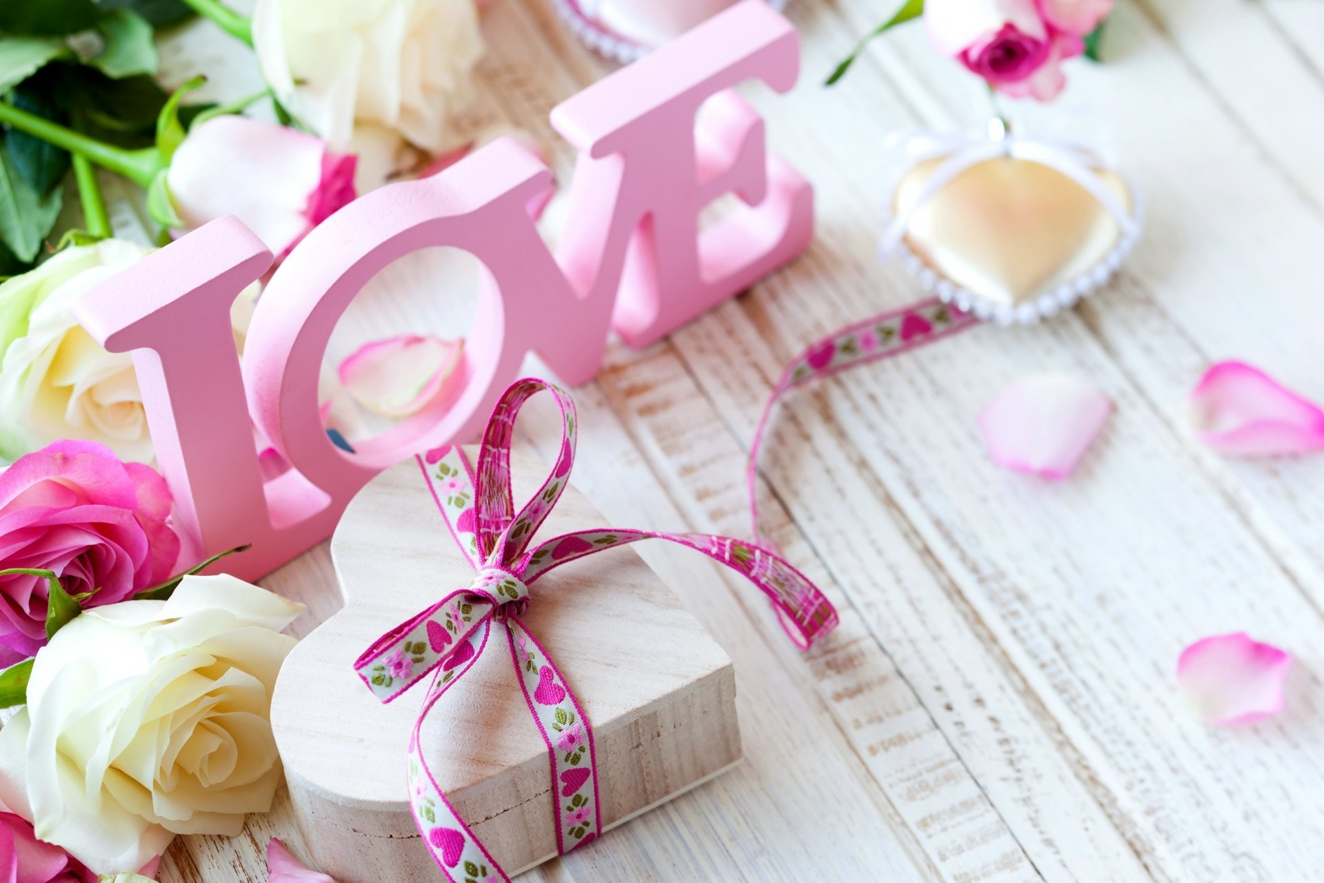 1920x1280 valentine's day romantic heart love rose pink roses heart love romance