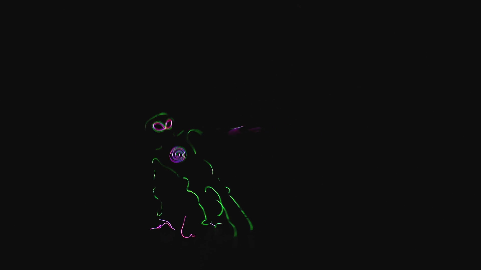 1920x1080 Hip hop dance moves in a luminous neon suit on a black background.  Silhouette of an alien. Stock Video Footage - VideoBlocks